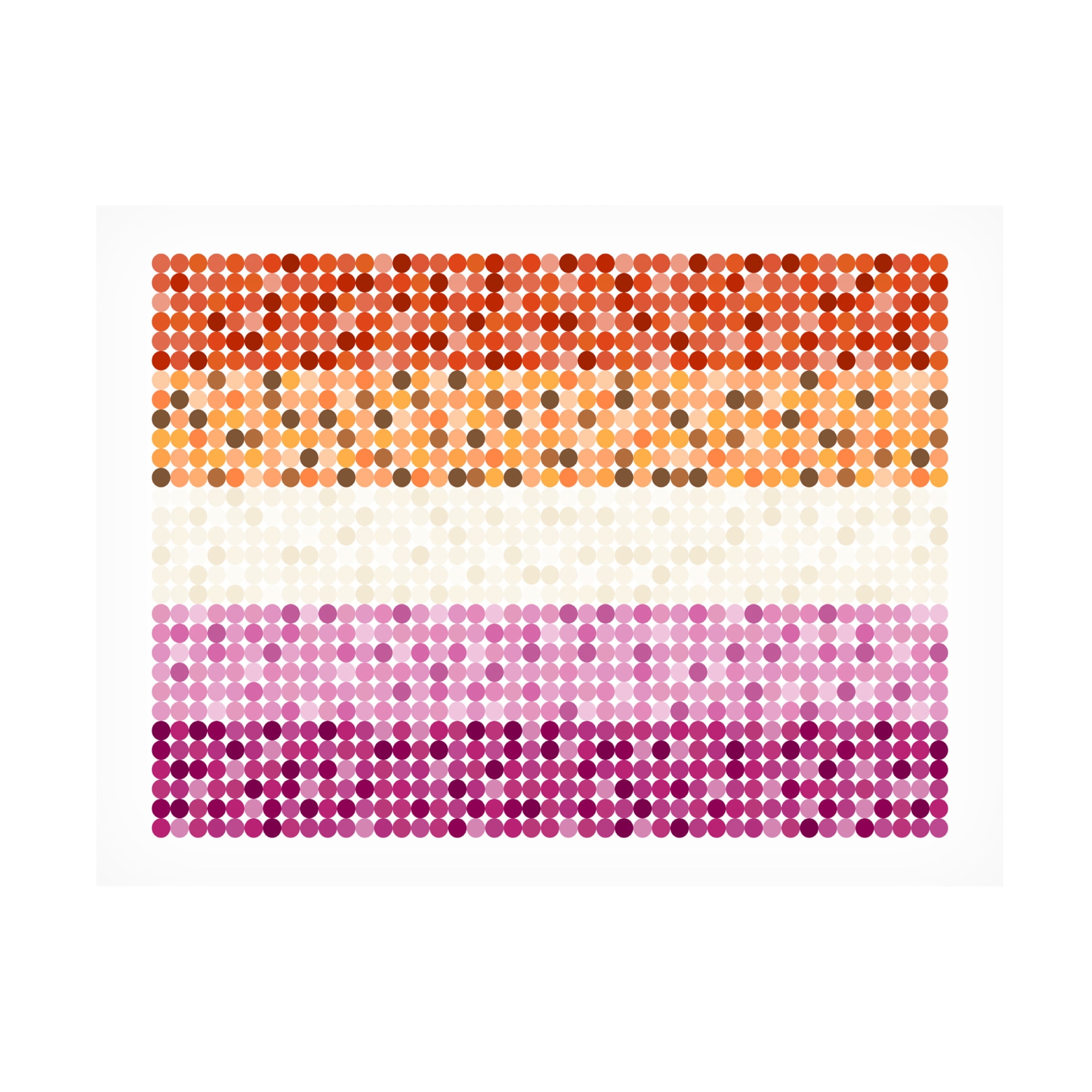 Canvas Wall Art - Tom Quartermaine 'Abstract Circle Lesbian Pride Flag' Wall Art for Living Room, Bedroom, or Office Décor by Trademark Fine Art - 24 x 18 Inches