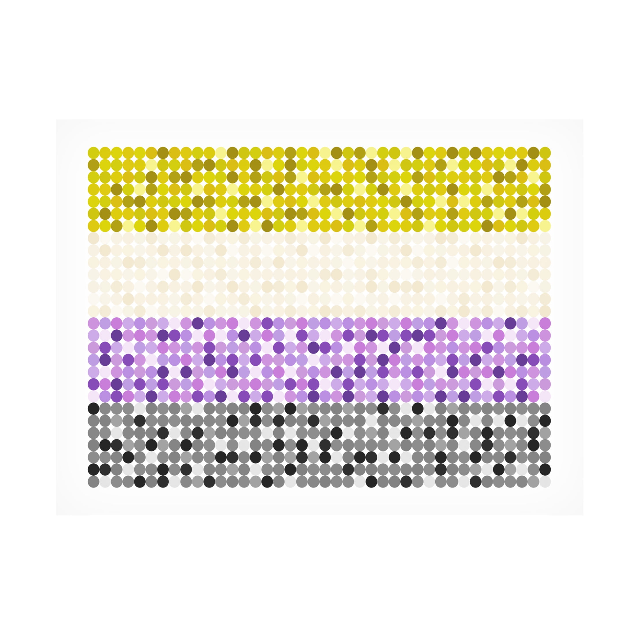 Canvas Wall Art - Tom Quartermaine 'Abstract Circle Non Binary Pride Flag' Wall Art for Living Room, Bedroom, or Office Décor by Trademark Fine Art - 32 x 24 Inches