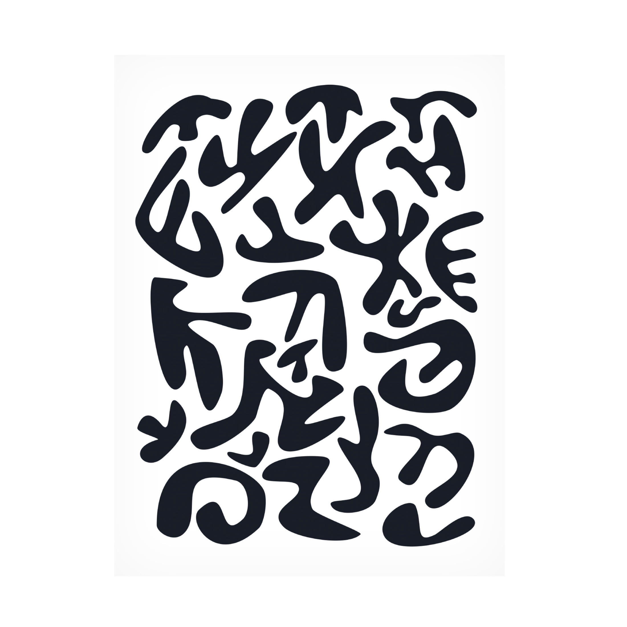 Canvas Wall Art - Tom Quartermaine 'Black and White Matisse Style 1' Wall Art for Living Room, Bedroom, or Office Décor by Trademark Fine Art - 14 x 19 Inches