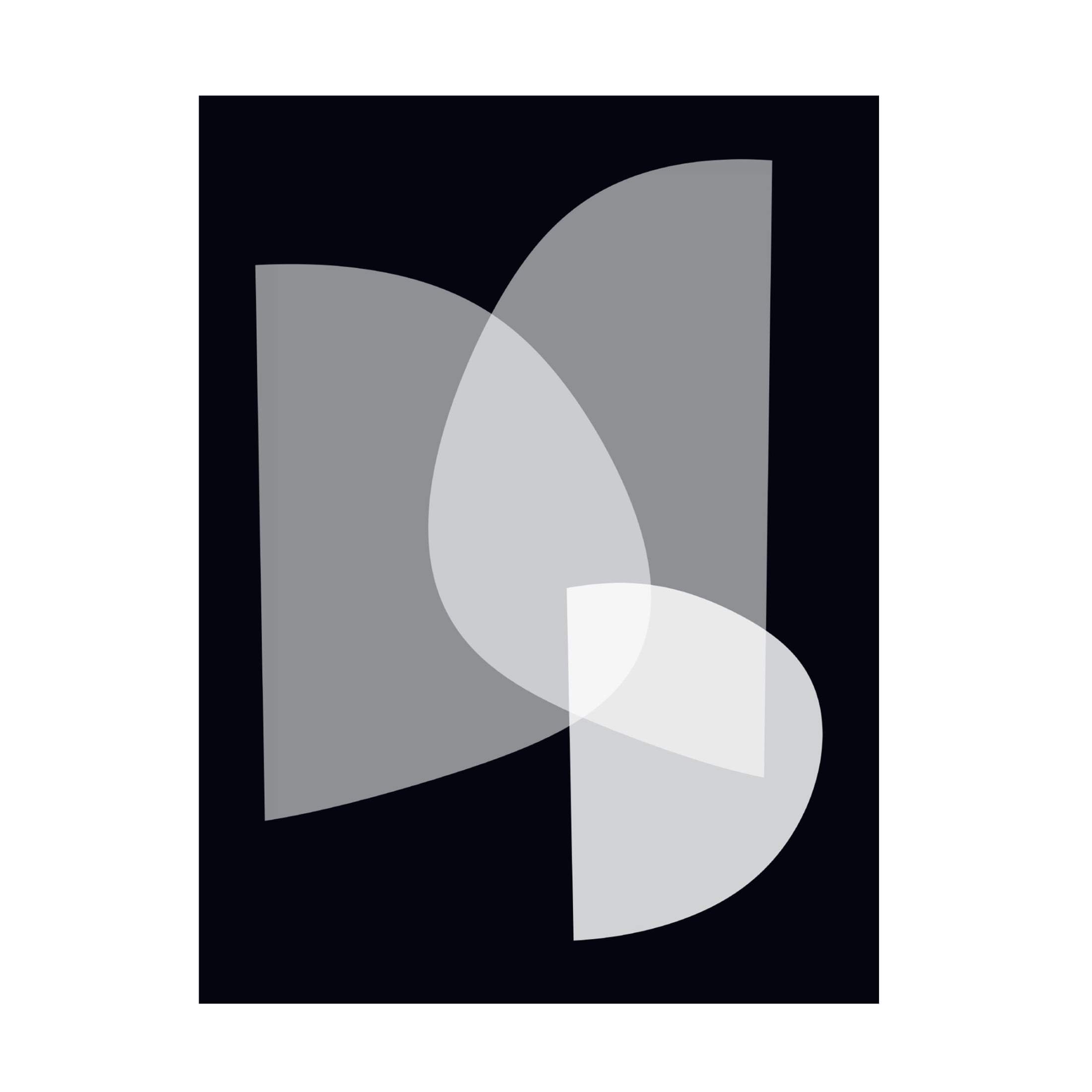 Canvas Wall Art - Tom Quartermaine 'Black and White Mid Century Abstract 1' Wall Art for Living Room, Bedroom, or Office Décor by Trademark Fine Art - 35 x 47 Inches
