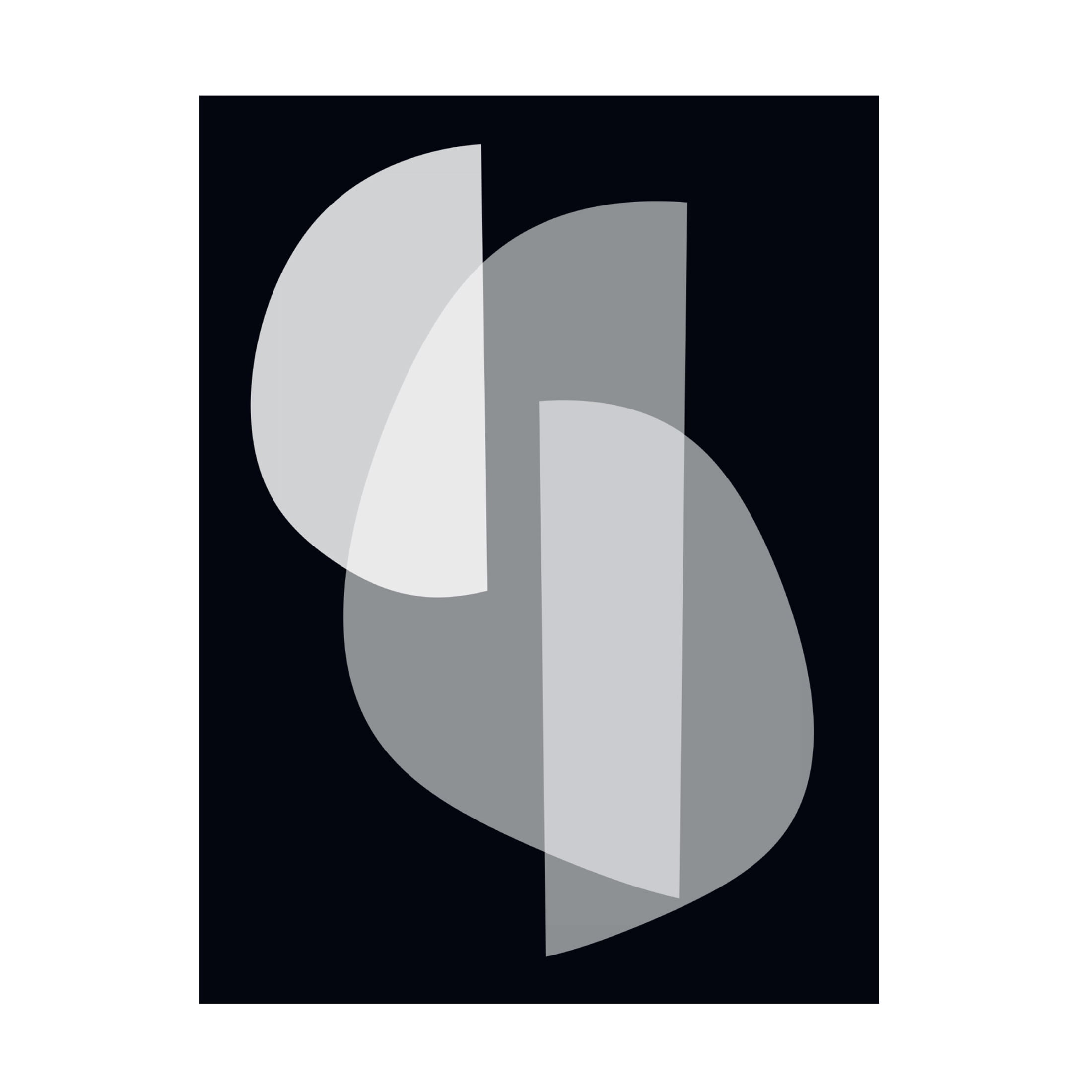 Canvas Wall Art - Tom Quartermaine 'Black and White Mid Century Abstract 3' Wall Art for Living Room, Bedroom, or Office Décor by Trademark Fine Art - 14 x 19 Inches