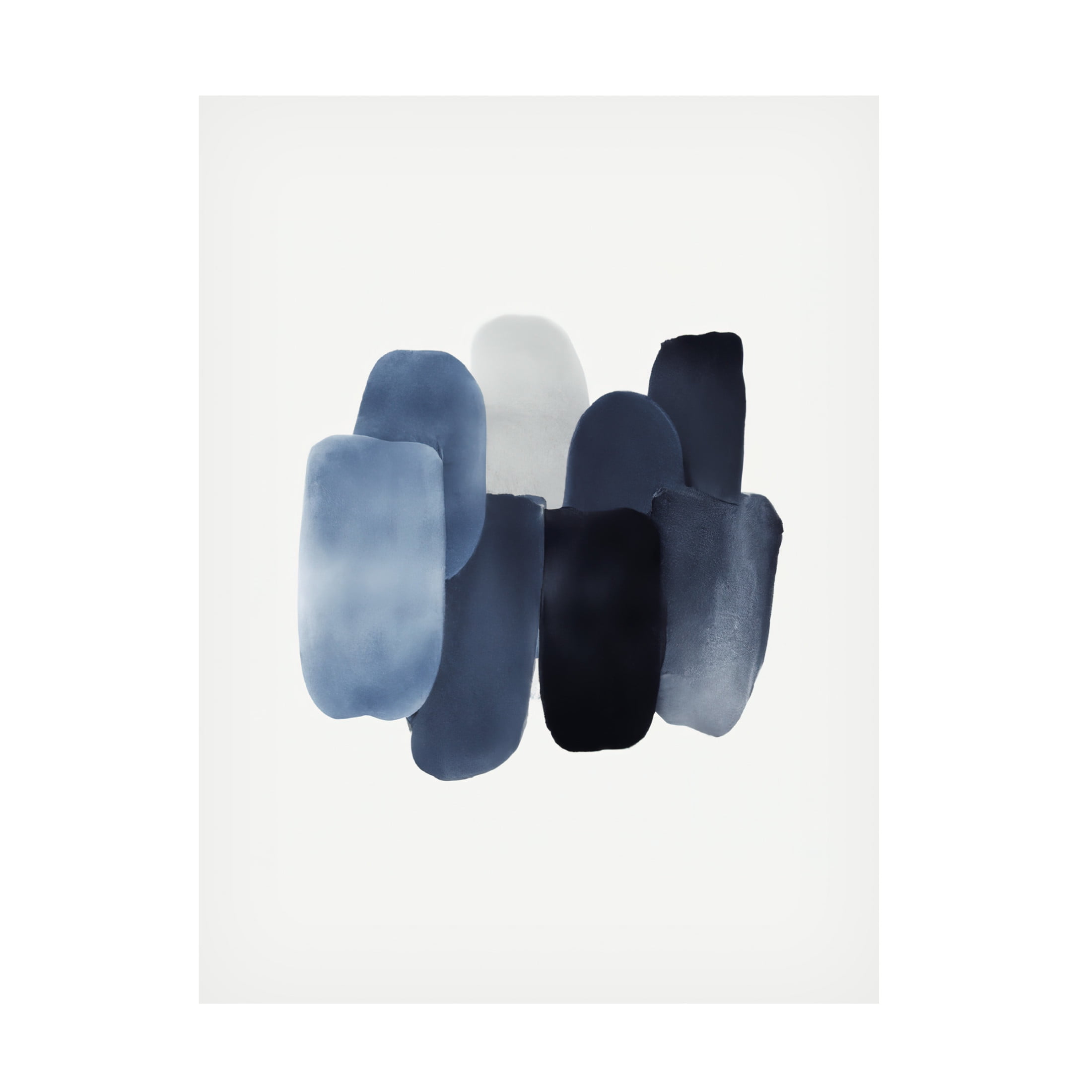 Canvas Wall Art - Tom Quartermaine 'Blue Watercolor Strokes 1' Wall Art for Living Room, Bedroom, or Office Décor by Trademark Fine Art - 24 x 32 Inches
