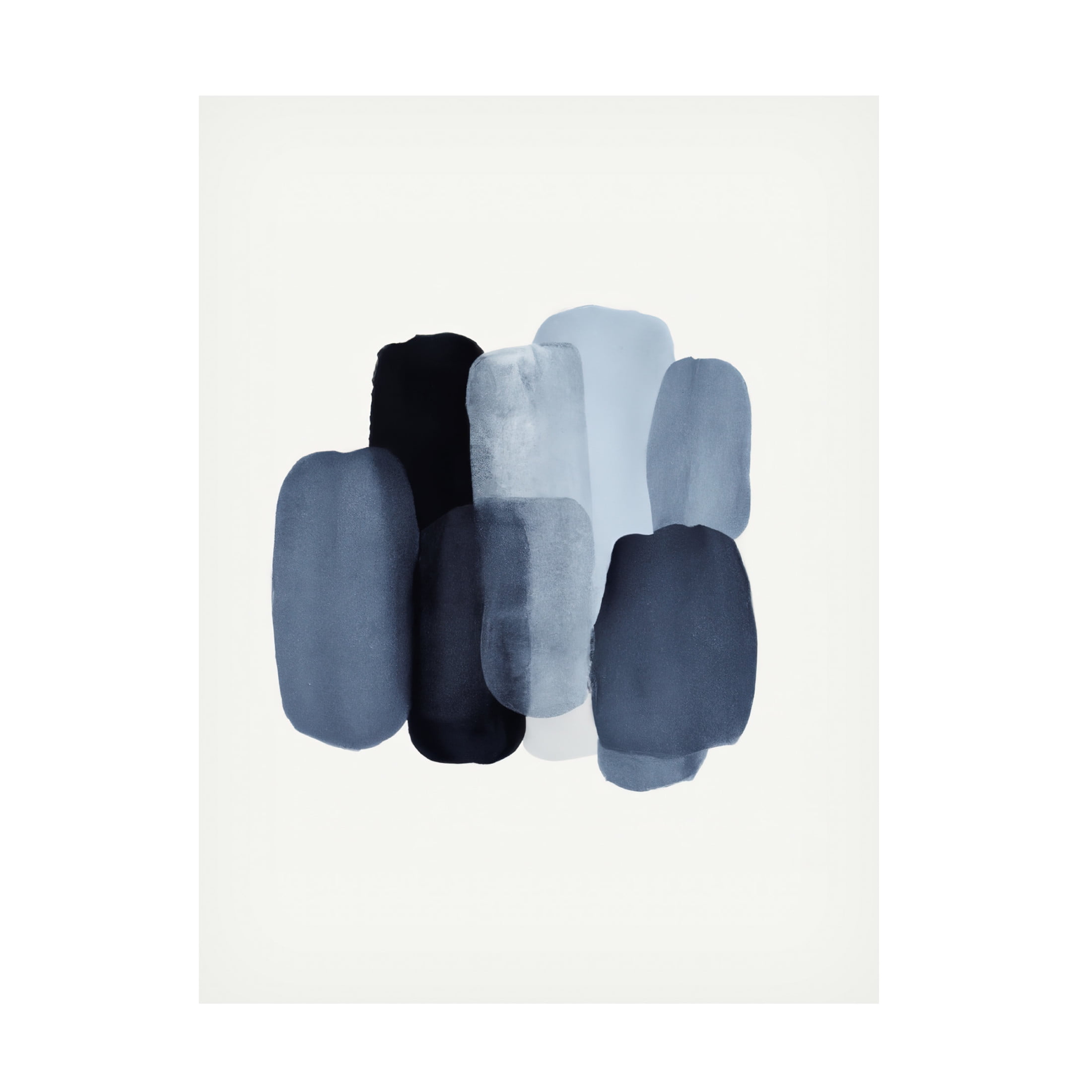 Canvas Wall Art - Tom Quartermaine 'Blue Watercolor Strokes 2' Wall Art for Living Room, Bedroom, or Office Décor by Trademark Fine Art - 14 x 19 Inches