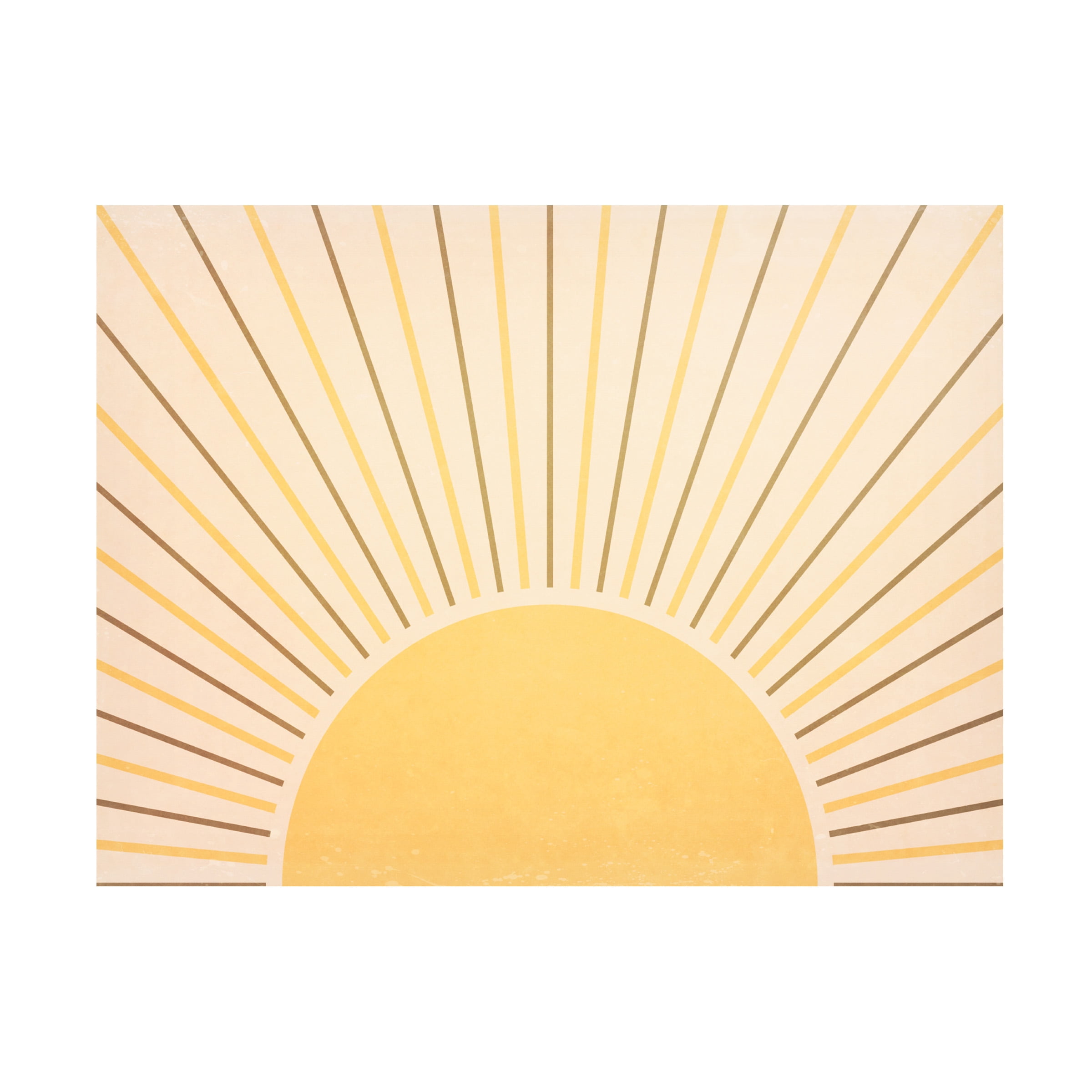 Canvas Wall Art - Tom Quartermaine 'Boho Full Shining Sun and Rays' Wall Art for Living Room, Bedroom, or Office DÃ©cor by Trademark Fine Art - 19 x 14 Inches