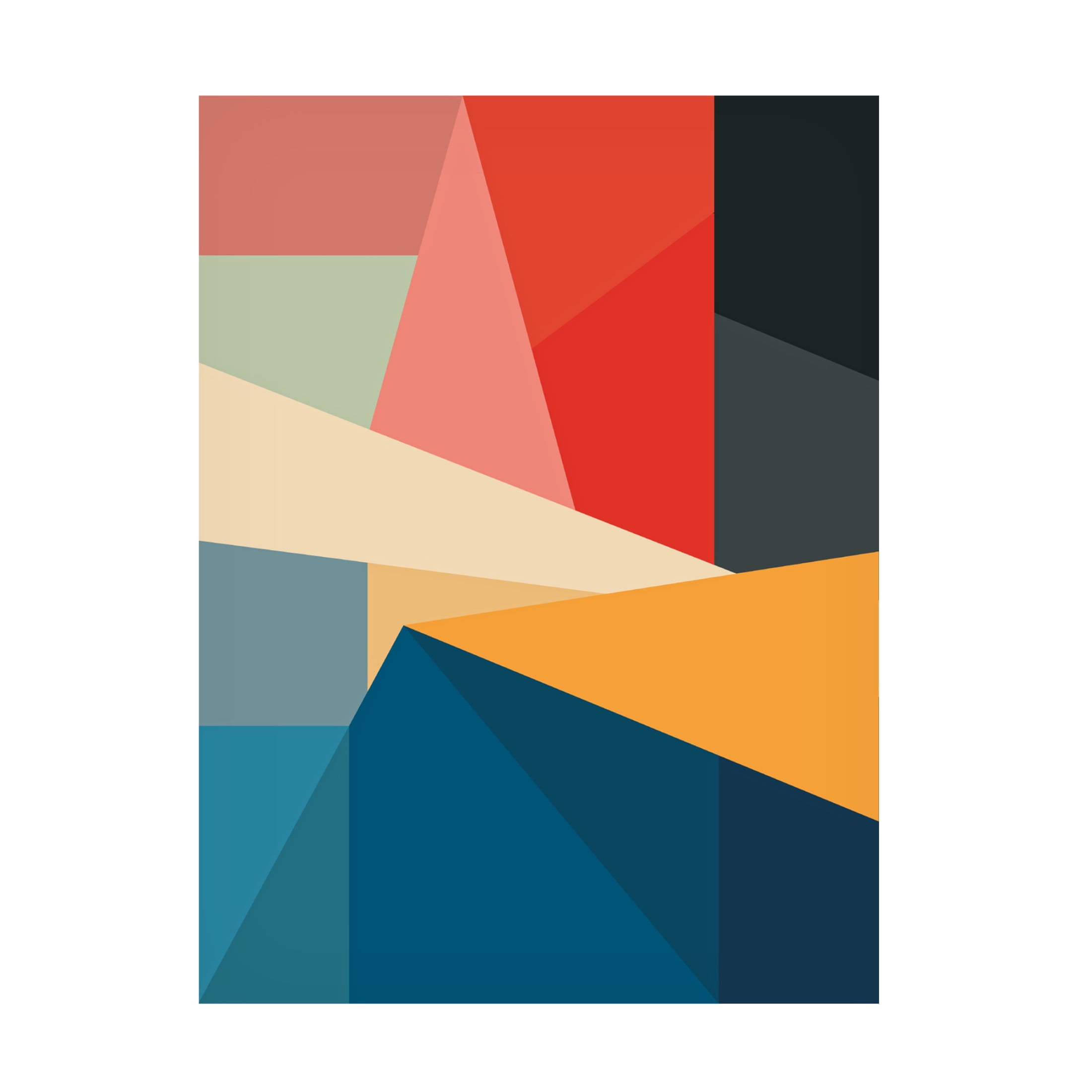 Canvas Wall Art - Tom Quartermaine 'Bold Colorful Geometric Prints 2' Wall Art for Living Room, Bedroom, or Office Décor by Trademark Fine Art - 35 x 47 Inches