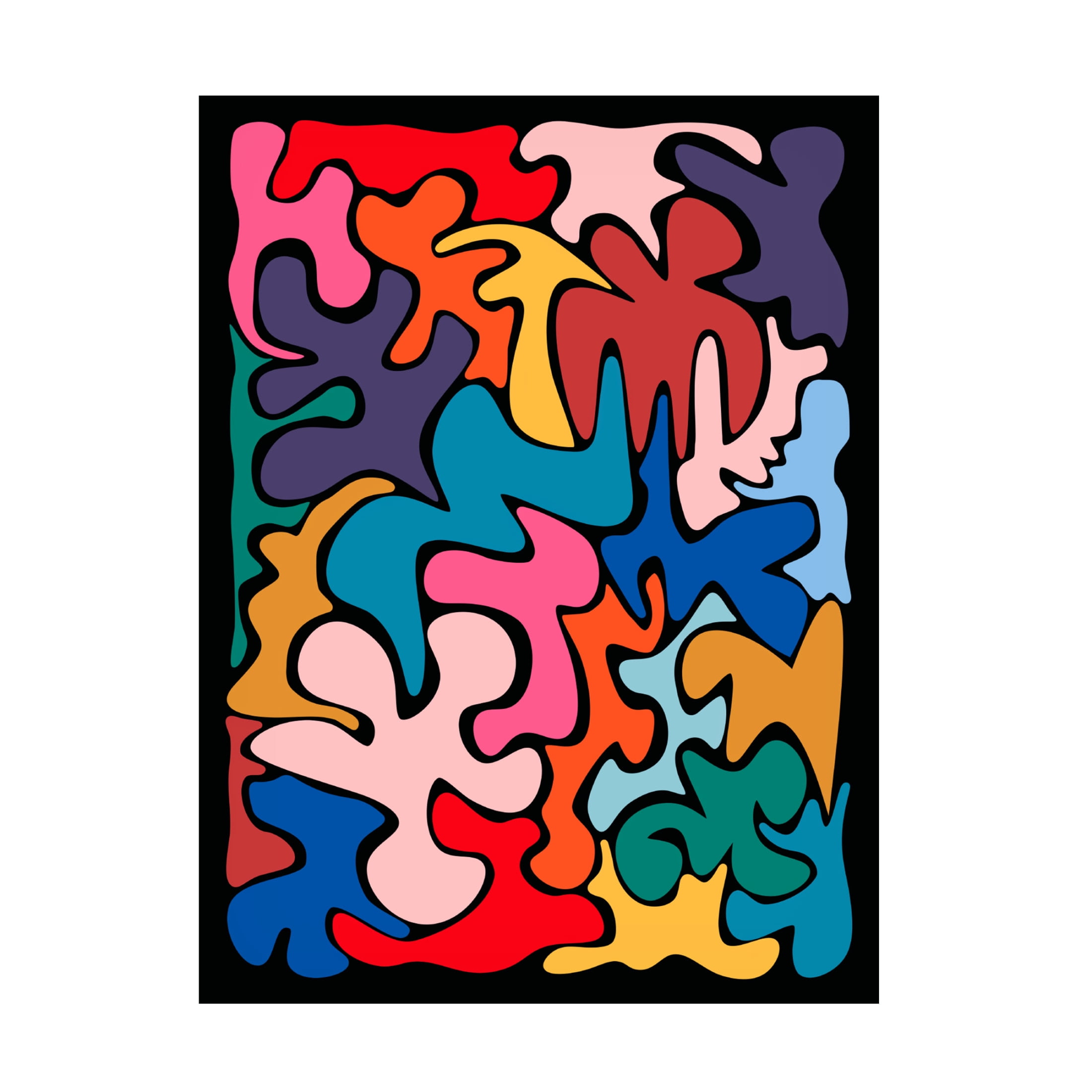 Canvas Wall Art - Tom Quartermaine 'Bold Colorful Modern Shapes' Wall Art for Living Room, Bedroom, or Office Décor by Trademark Fine Art - 35 x 47 Inches