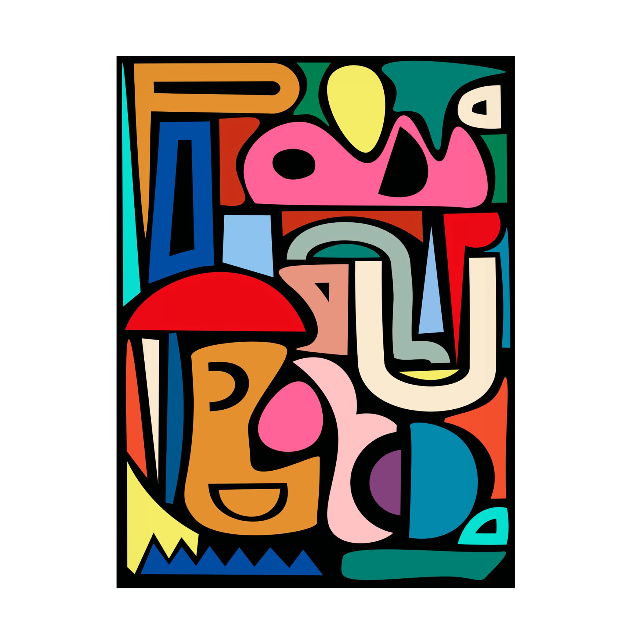 Canvas Wall Art - Tom Quartermaine 'Colorful Modern Abstract Shapes' Wall Art for Living Room, Bedroom, or Office Décor by Trademark Fine Art - 35 x 47 Inches