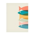 thumbnail image 1 of Canvas Wall Art - Tom Quartermaine 'Colorful Pastel Abstract Fish Print 1' Wall Art for Living Room, Bedroom, or Office Décor by Trademark Fine Art - 14 x 19 Inches, 1 of 4