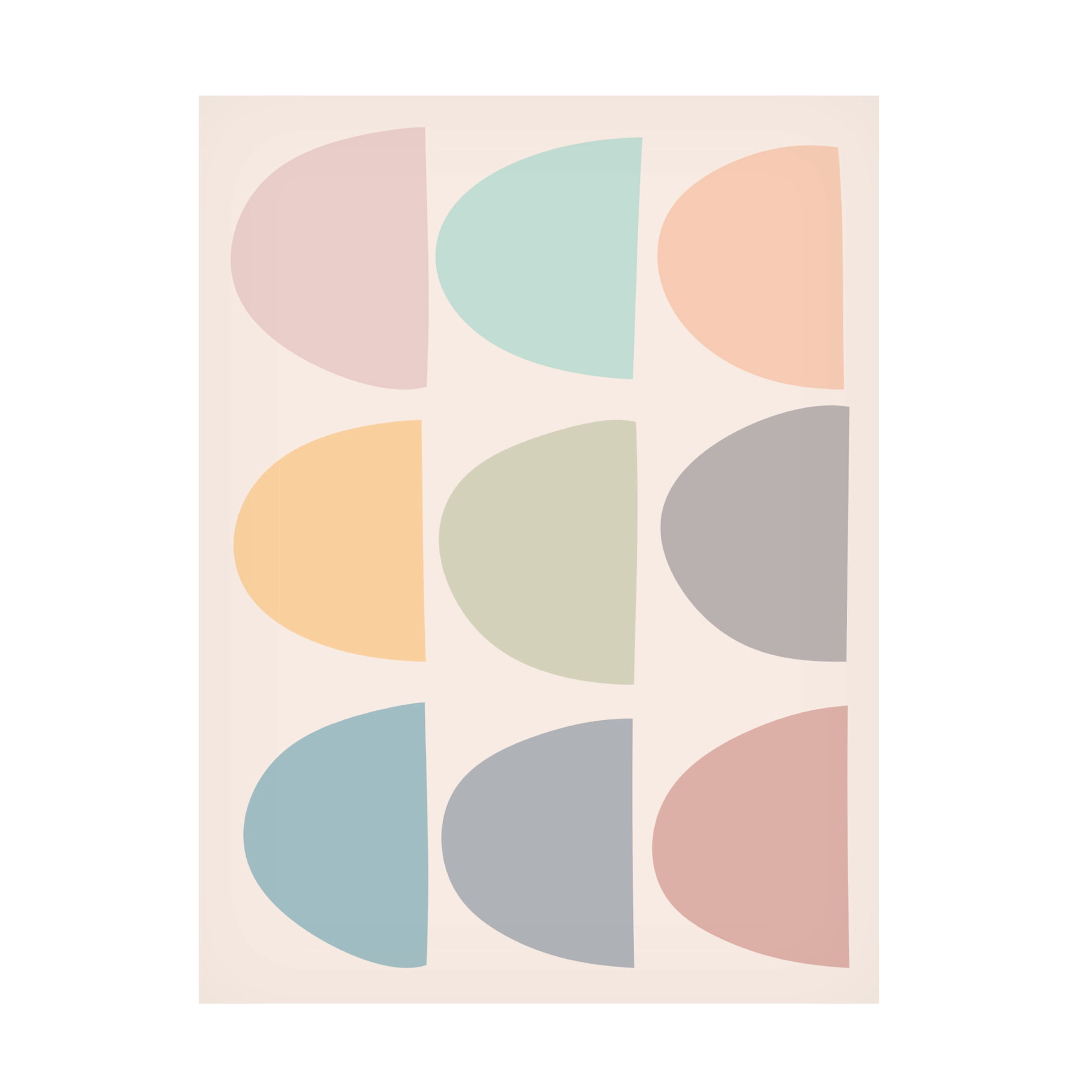 Canvas Wall Art - Tom Quartermaine 'Colorful Pastel Mid Century Abstract 1' Wall Art for Living Room, Bedroom, or Office Décor by Trademark Fine Art - 18 x 24 Inches