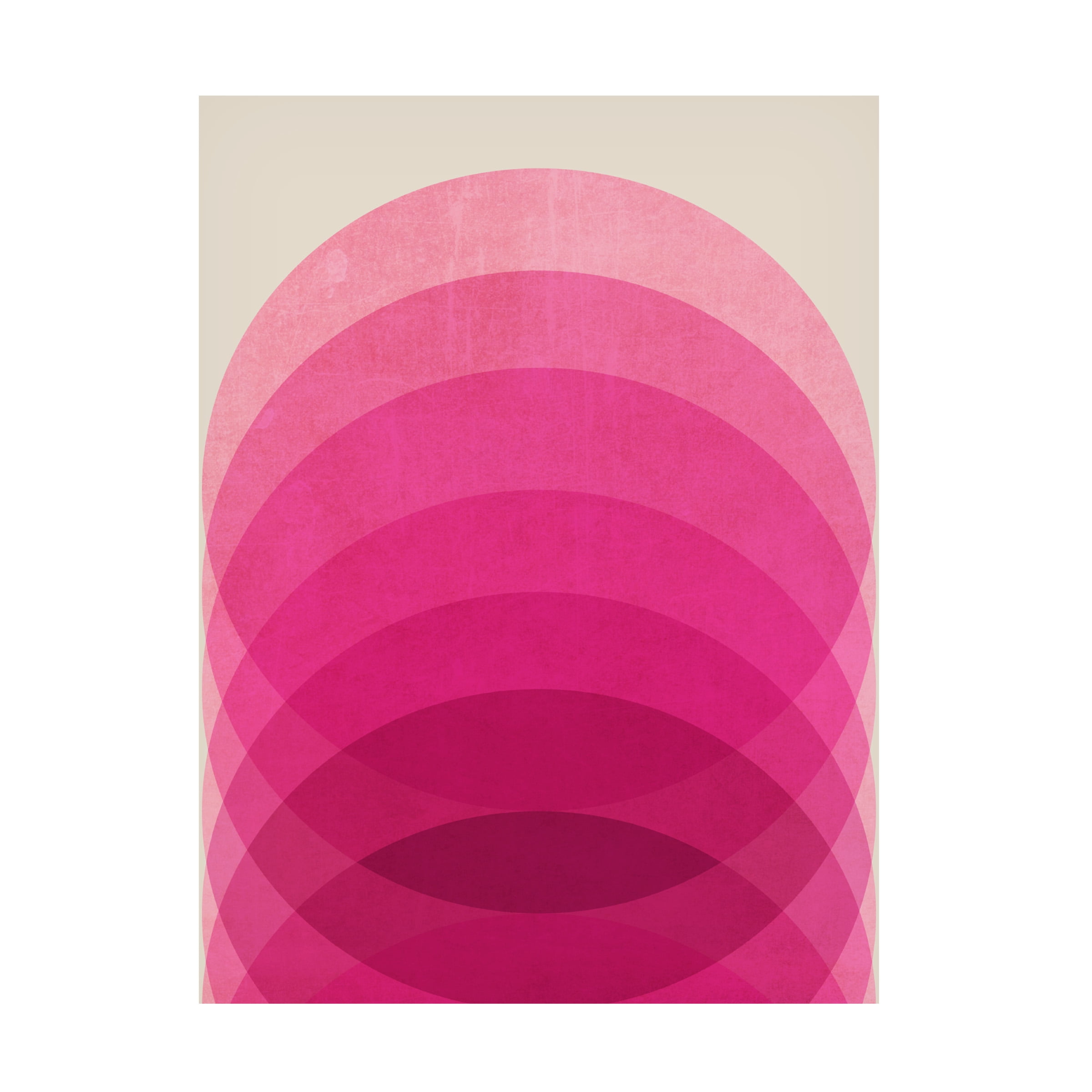 Canvas Wall Art - Tom Quartermaine 'Cool Hot Pink Abstract Circle' Wall Art for Living Room, Bedroom, or Office DÃ©cor by Trademark Fine Art - 14 x 19 Inches