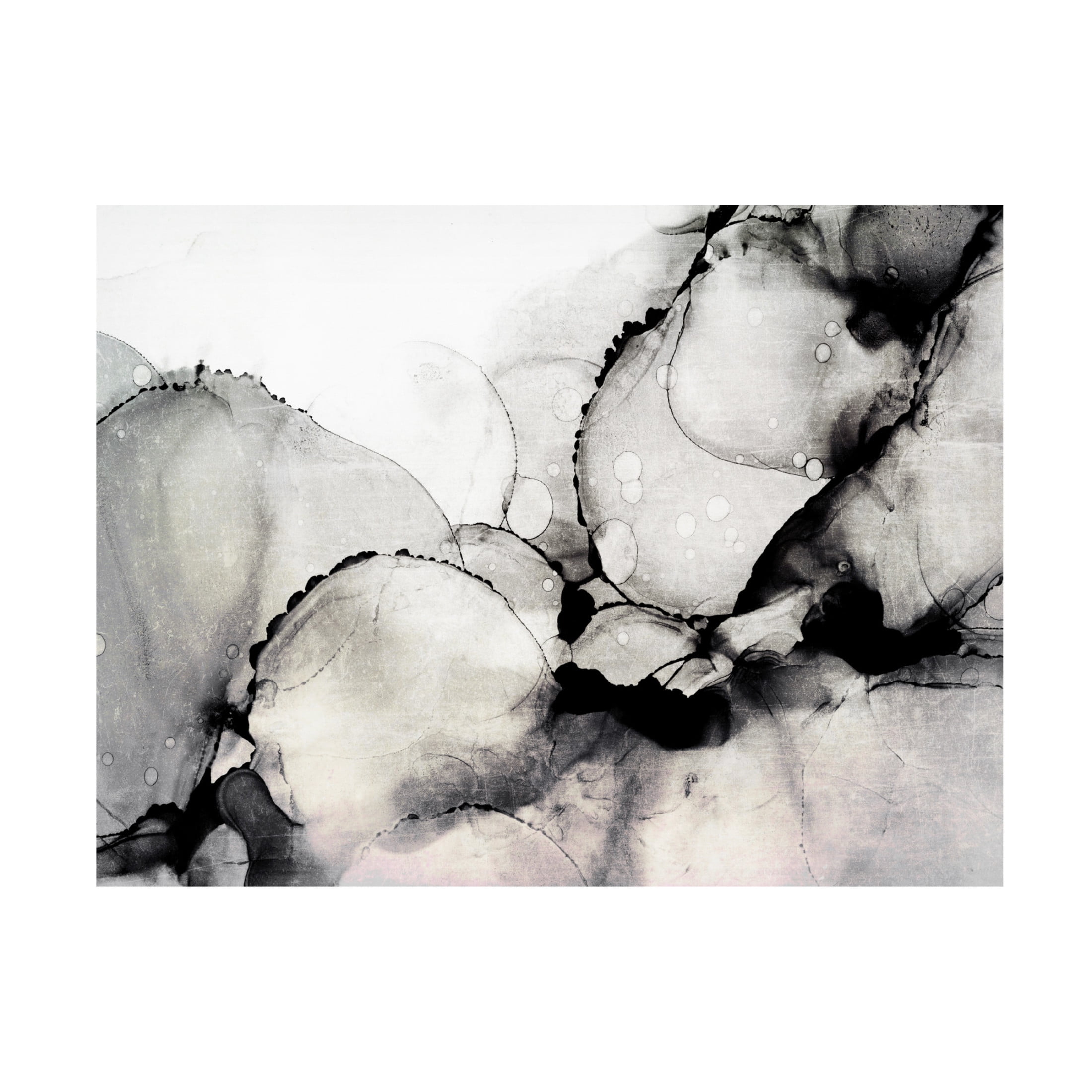 Canvas Wall Art - Tom Quartermaine 'Dark Moody Abstract Alcohol Ink' Wall Art for Living Room, Bedroom, or Office Décor by Trademark Fine Art - 24 x 18 Inches