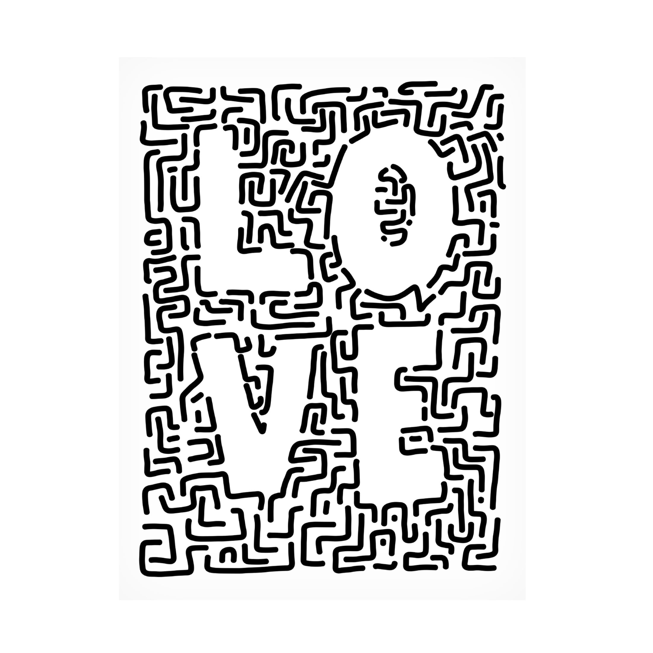 Canvas Wall Art - Tom Quartermaine 'Doodle LOVE' Wall Art for Living Room, Bedroom, or Office Décor by Trademark Fine Art - 24 x 32 Inches