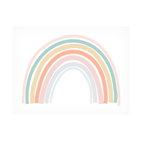 Canvas Wall Art - Tom Quartermaine 'Light Pastel Abstract Rainbow' Wall Art for Living Room, Bedroom, or Office DÃ©cor by Trademark Fine Art - 24 x 18 Inches