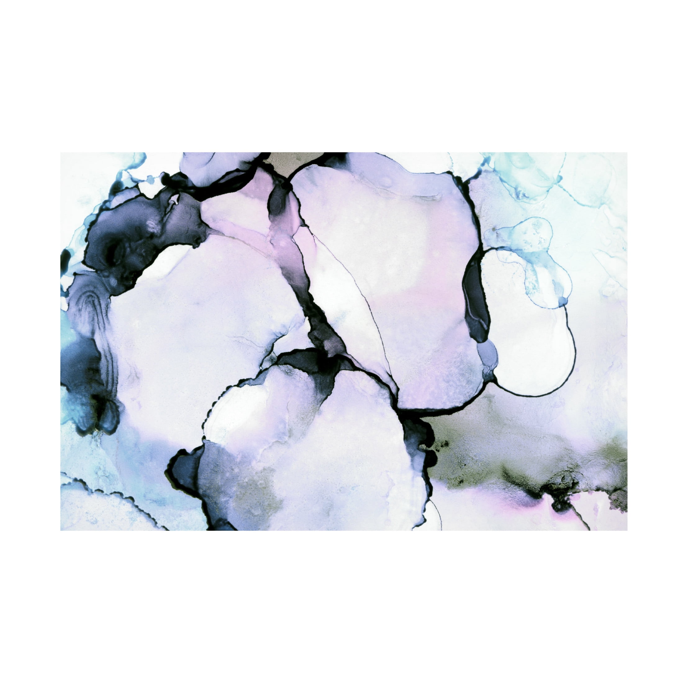 Canvas Wall Art - Tom Quartermaine 'Light Purple Alcohol Ink' Wall Art for Living Room, Bedroom, or Office Décor by Trademark Fine Art - 47 x 30 Inches