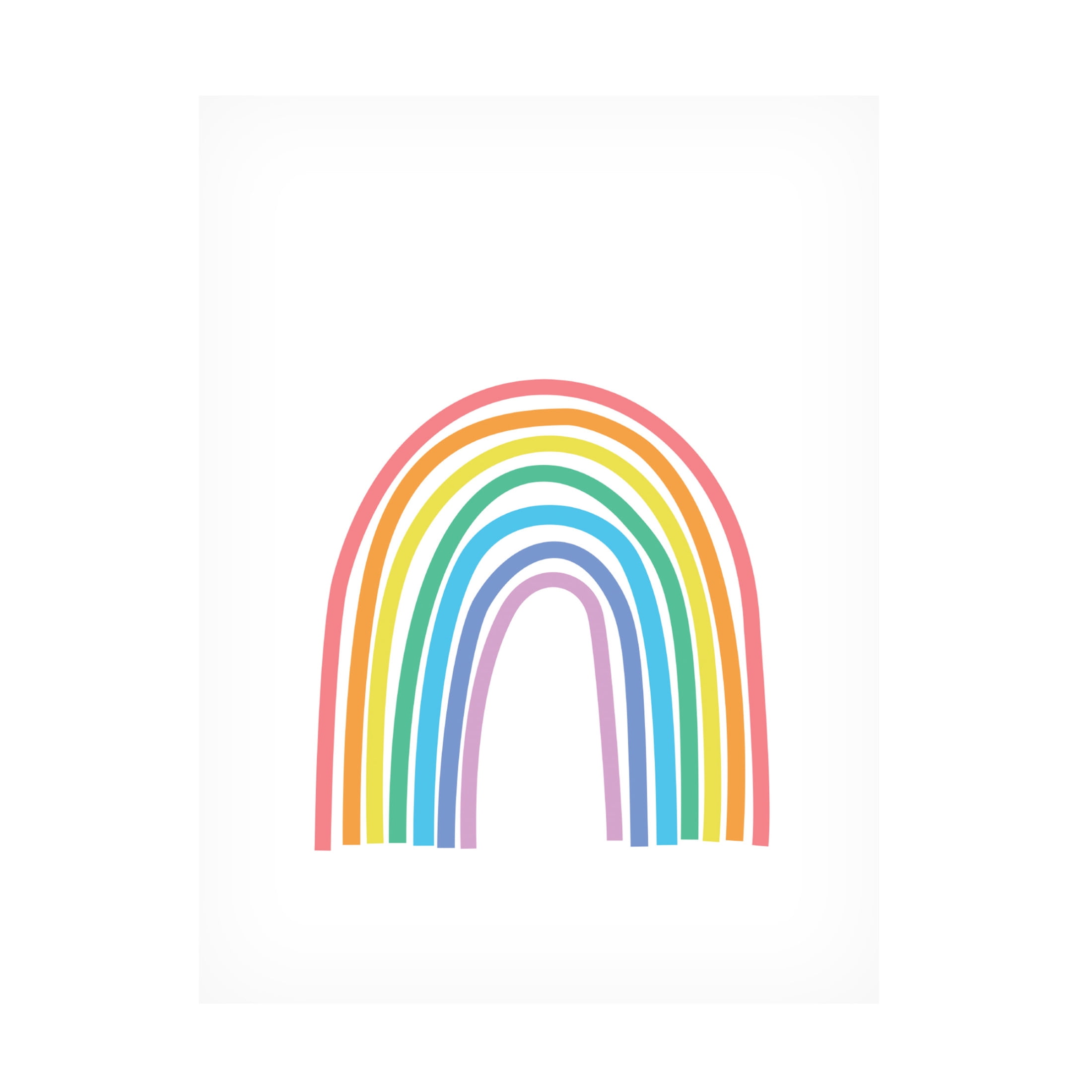 Canvas Wall Art - Tom Quartermaine 'Minimal Abstract Rainbow' Wall Art for Living Room, Bedroom, or Office Décor by Trademark Fine Art - 14 x 19 Inches
