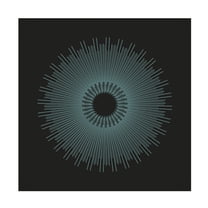 Canvas Wall Art - Tom Quartermaine 'Modern Blue Abstract Sun Art Square' Wall Art for Living Room, Bedroom, or Office Décor by Trademark Fine Art - 14 x 14 Inches