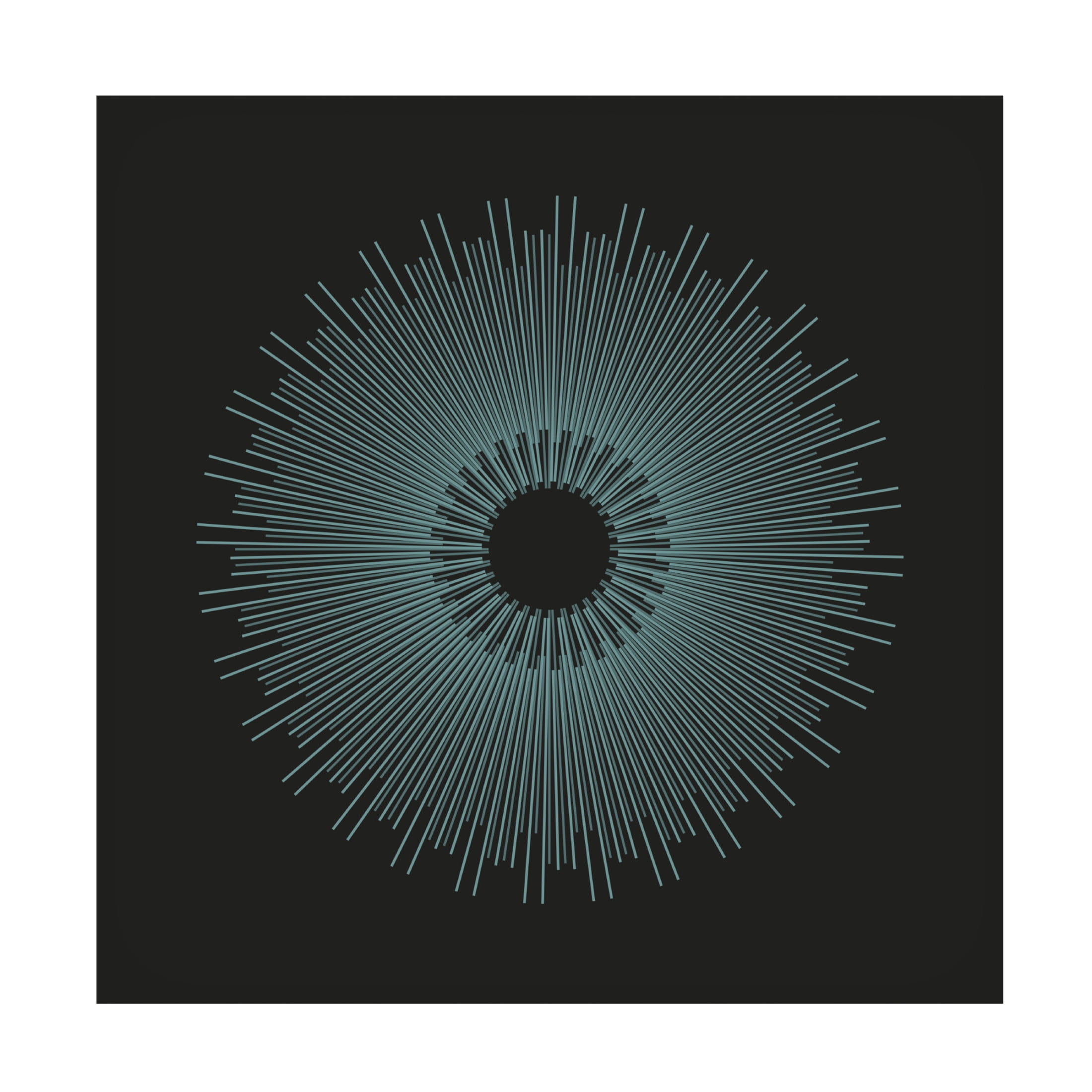 Canvas Wall Art - Tom Quartermaine 'Modern Blue Abstract Sun Art Square' Wall Art for Living Room, Bedroom, or Office Décor by Trademark Fine Art - 18 x 18 Inches