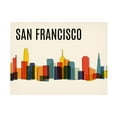 thumbnail image 1 of Canvas Wall Art - Tom Quartermaine 'San Francisco Mid Century Modern Cityscape' Wall Art for Living Room, Bedroom, or Office Décor by Trademark Fine Art - 19 x 14 Inches, 1 of 4