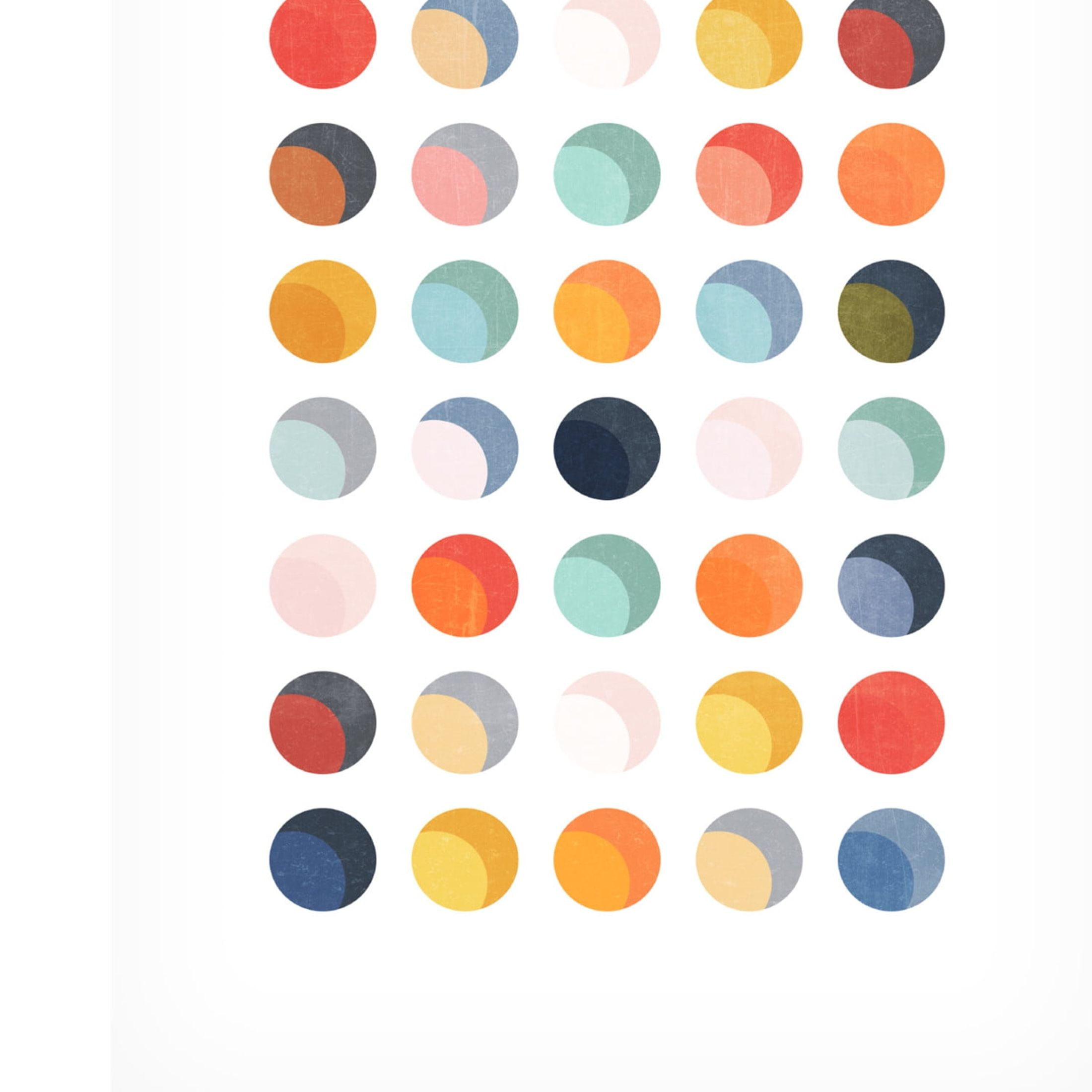Canvas Wall Art - Tom Quartermaine 'Scandinavian Alternative Dots with Texture' Wall Art for Living Room, Bedroom, or Office Décor by Trademark Fine Art - 35 x 47 Inches