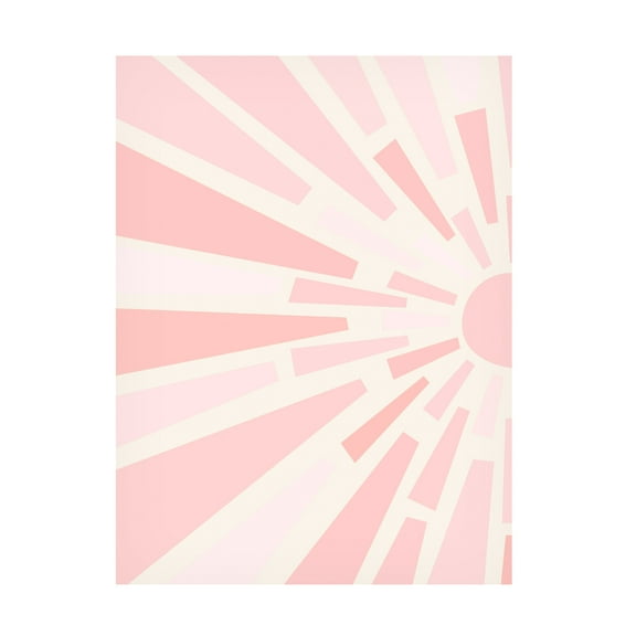 Canvas Wall Art - Tom Quartermaine 'Set of 2 Boho Pink Sun Split Prints 1' Wall Art for Living Room, Bedroom, or Office Décor by Trademark Fine Art - 18 x 24 Inches
