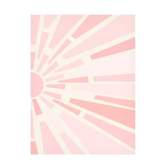 Canvas Wall Art - Tom Quartermaine 'Set of 2 Boho Pink Sun Split Prints 2' Wall Art for Living Room, Bedroom, or Office Décor by Trademark Fine Art - 14 x 19 Inches