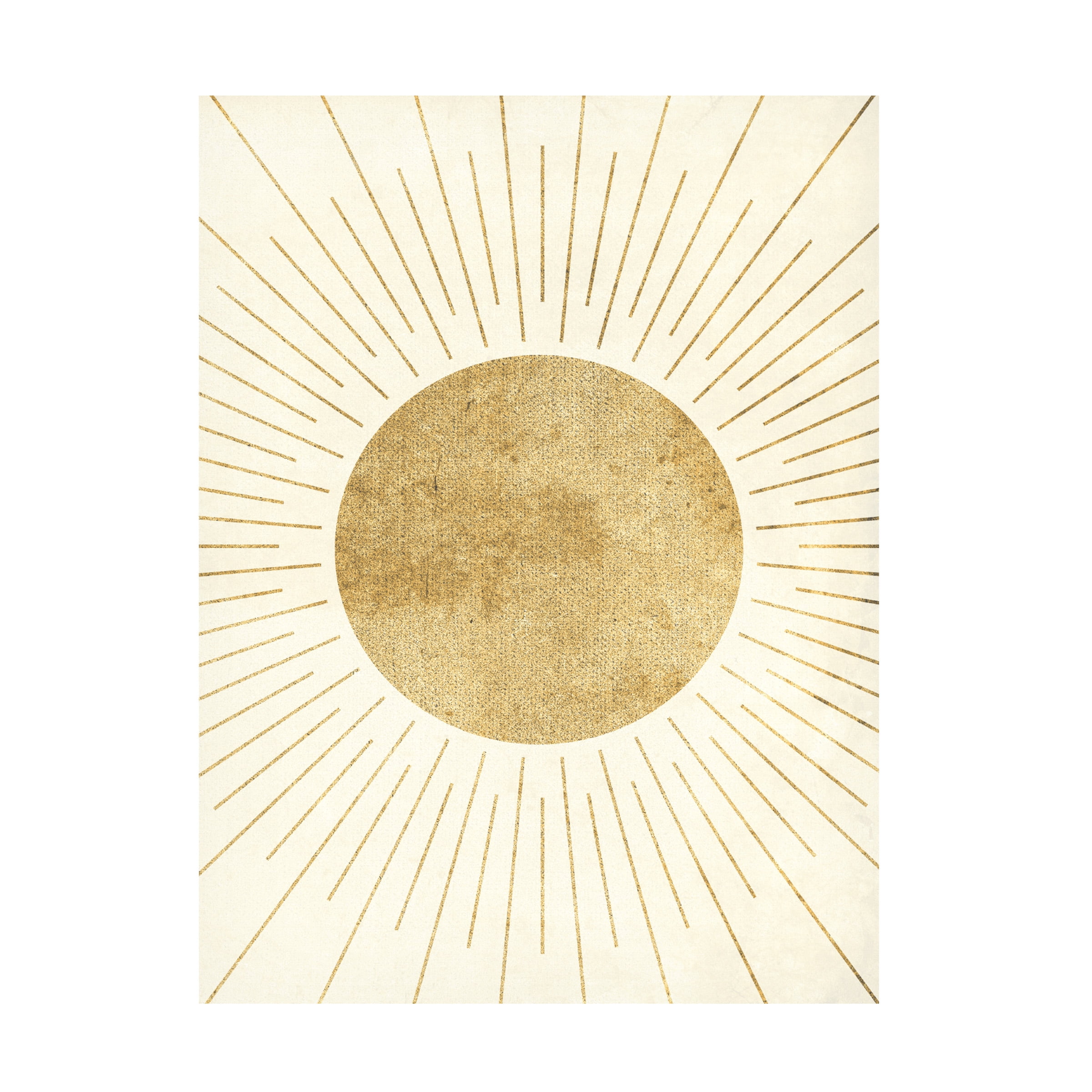 Canvas Wall Art - Tom Quartermaine 'Set of 3 Gold Sun Moon Star 1' Wall Art for Living Room, Bedroom, or Office DÃ©cor by Trademark Fine Art - 14 x 19 Inches