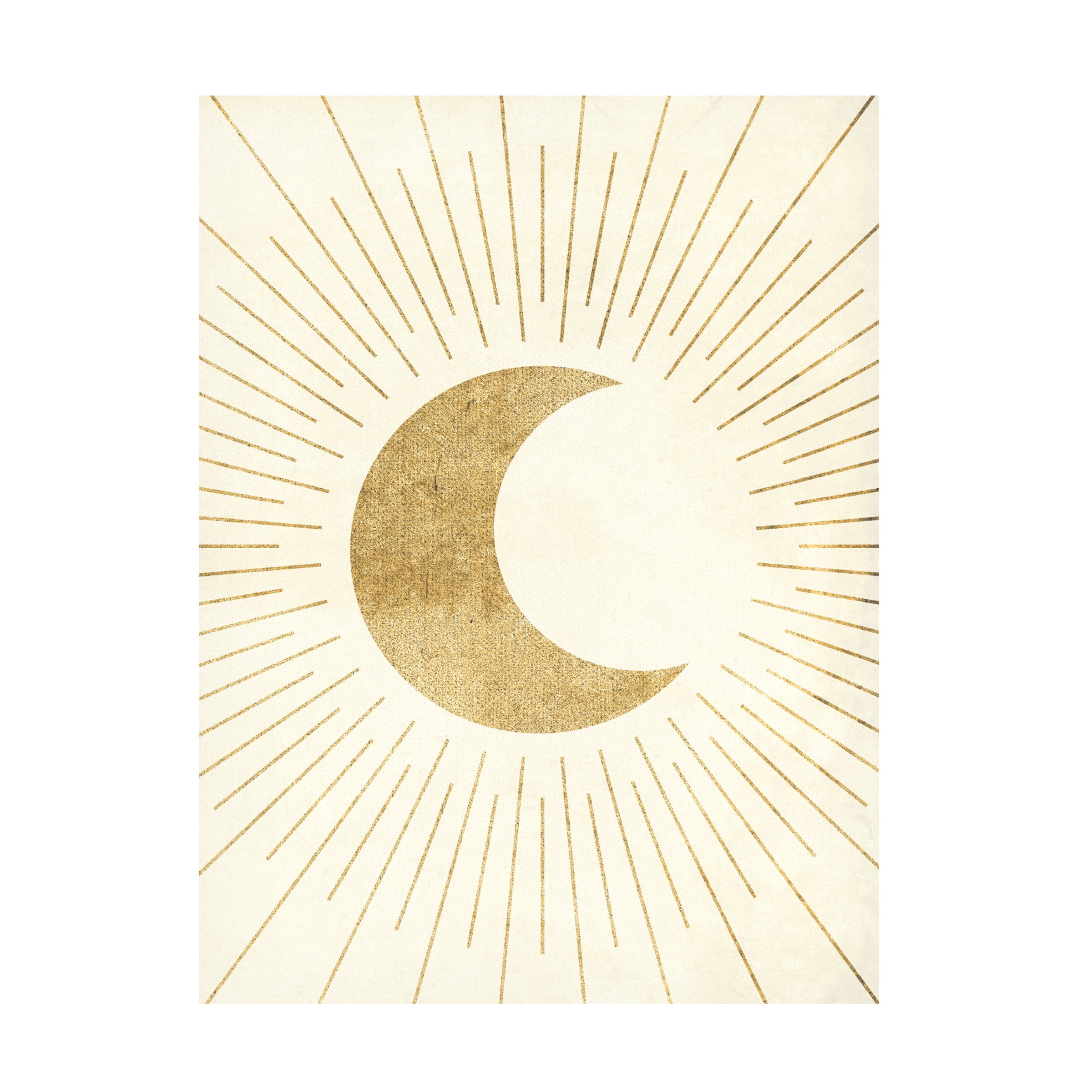 Canvas Wall Art - Tom Quartermaine 'Set of 3 Gold Sun Moon Star 3' Wall Art for Living Room, Bedroom, or Office DÃ©cor by Trademark Fine Art - 35 x 47 Inches