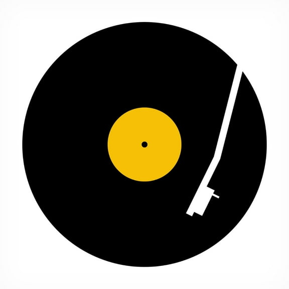 Canvas Wall Art - Tom Quartermaine 'Yellow Abstract Vinyl Square' Wall Art for Living Room, Bedroom, or Office Décor by Trademark Fine Art - 14 x 14 Inches