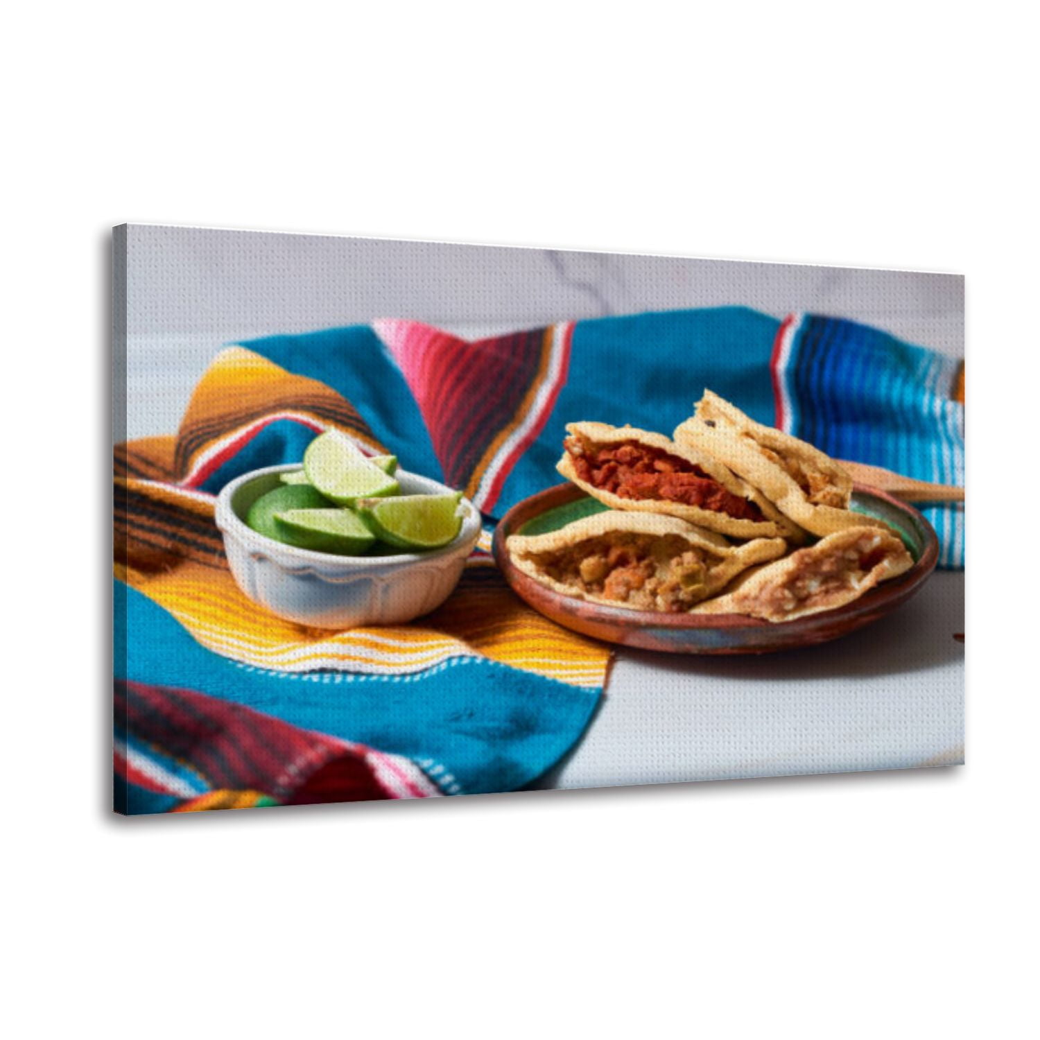 Canvas Wall Art Traditional Mexican gorditas various flavors Mexican ...