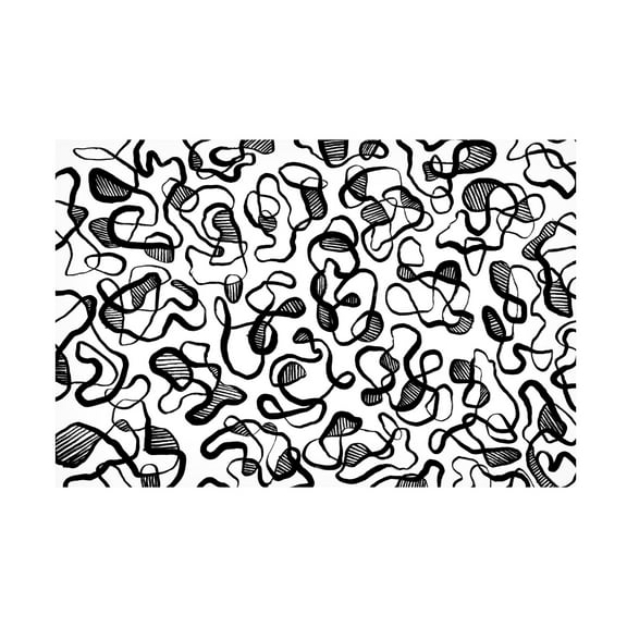 Canvas Wall Art - Treechild 'Abstract Thin Lines Pattern' Wall Art for Living Room, Bedroom, or Office D?cor by Trademark Fine Art - 19 x 12 Inches