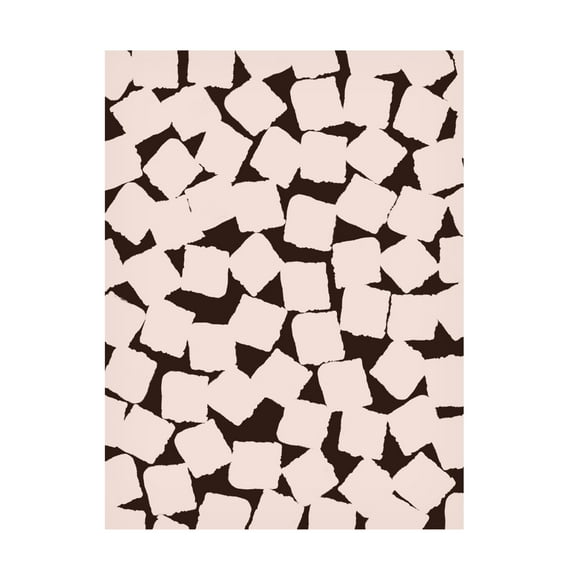 Canvas Wall Art - Treechild 'Beige Cubes Pattern' Wall Art for Living Room, Bedroom, or Office D?cor by Trademark Fine Art - 35 x 47 Inches