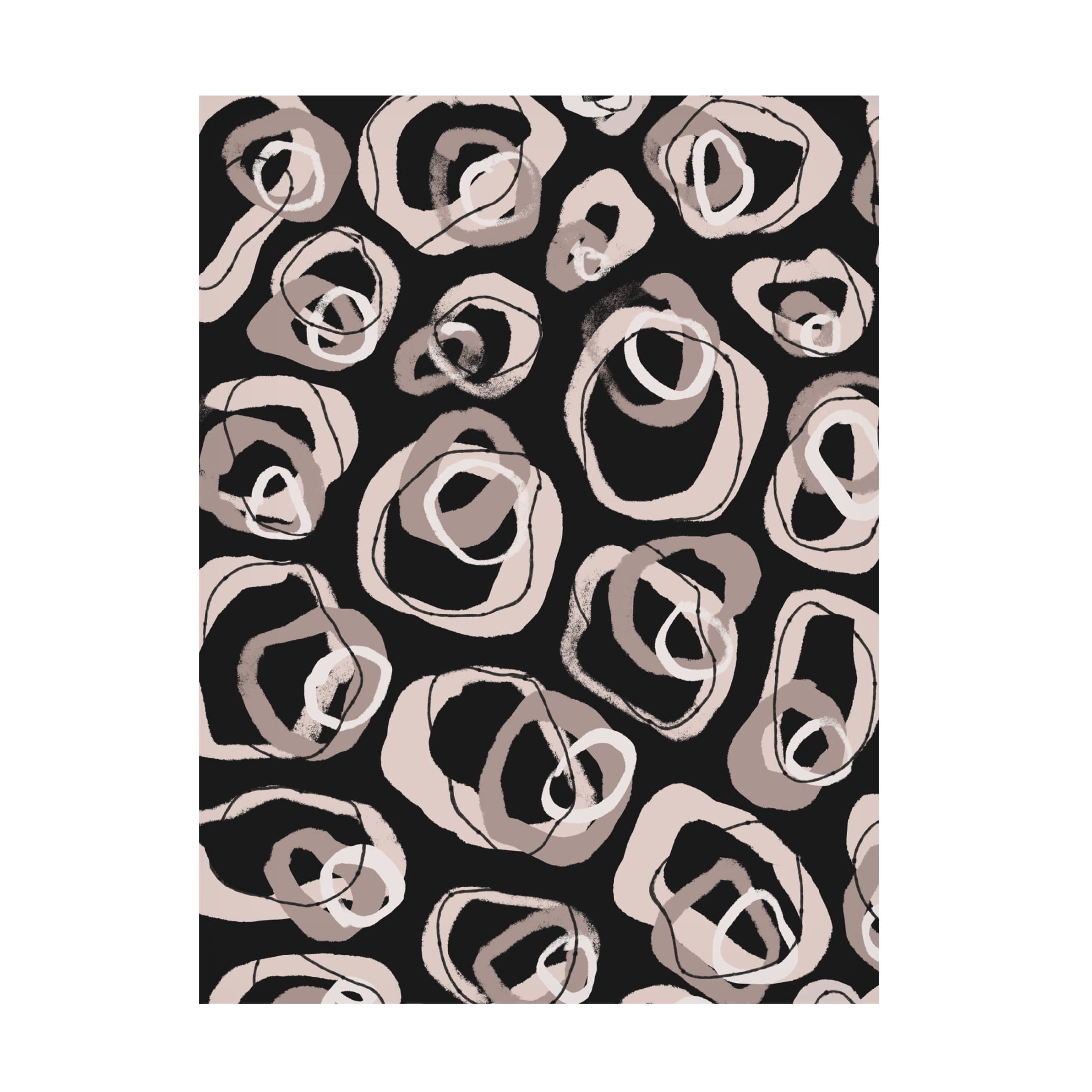 Canvas Wall Art - Treechild 'Beige Rings Pattern' Wall Art for Living Room, Bedroom, or Office D?cor by Trademark Fine Art - 24 x 32 Inches