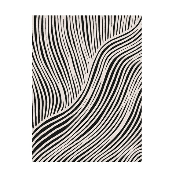 Canvas Wall Art - Treechild 'Beige Wave Pattern' Wall Art for Living Room, Bedroom, or Office D?cor by Trademark Fine Art - 14 x 19 Inches