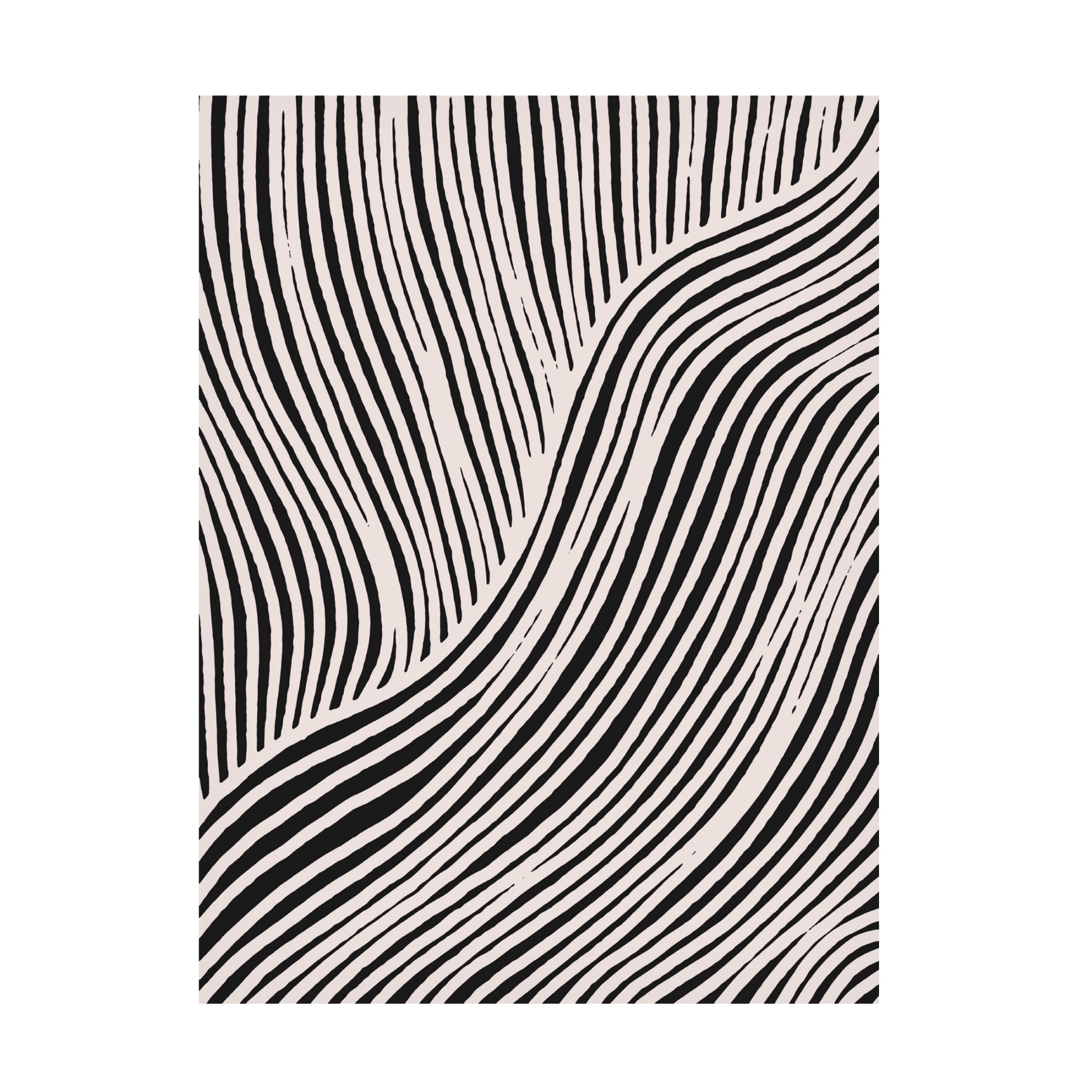 Canvas Wall Art - Treechild 'Beige Wave Pattern' Wall Art for Living Room, Bedroom, or Office D?cor by Trademark Fine Art - 18 x 24 Inches