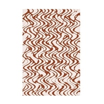 Canvas Wall Art - Treechild 'Beige Wavey Zig Zag Pattern' Wall Art for Living Room, Bedroom, or Office D?cor by Trademark Fine Art - 12 x 19 Inches