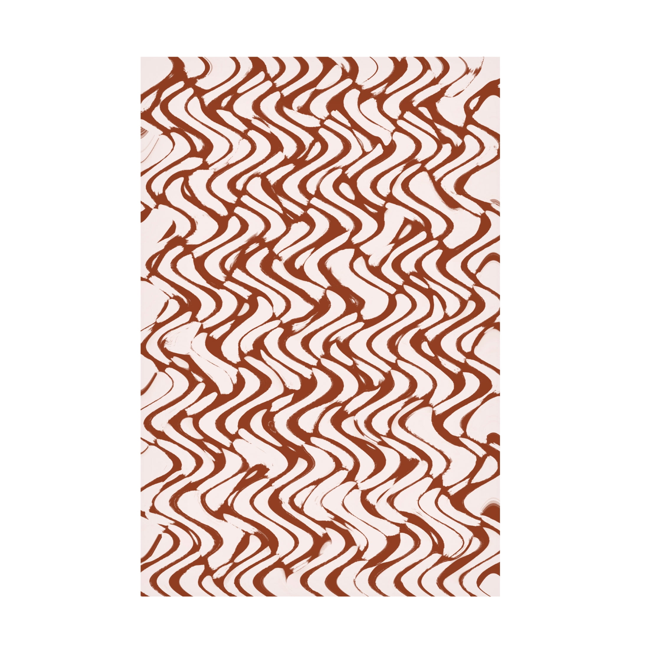 Canvas Wall Art - Treechild 'Beige Wavey Zig Zag Pattern' Wall Art for Living Room, Bedroom, or Office D?cor by Trademark Fine Art - 22 x 32 Inches