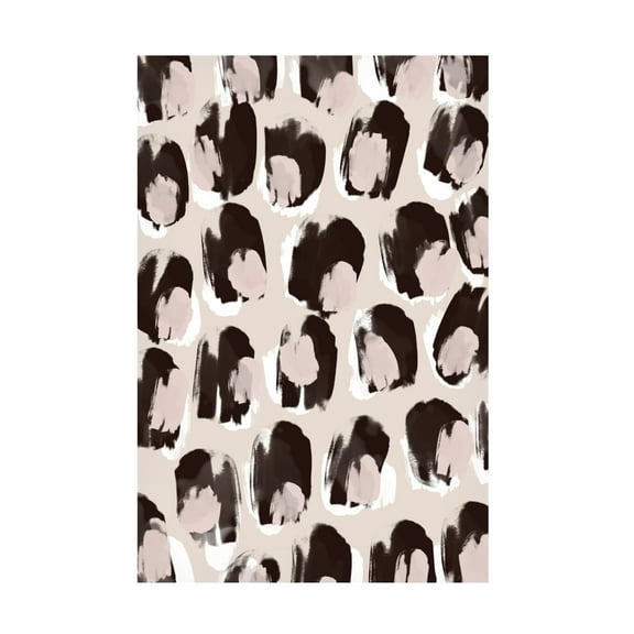 Canvas Wall Art - Treechild 'Big Brown And Beige Dots' Wall Art for Living Room, Bedroom, or Office D?cor by Trademark Fine Art - 12 x 19 Inches