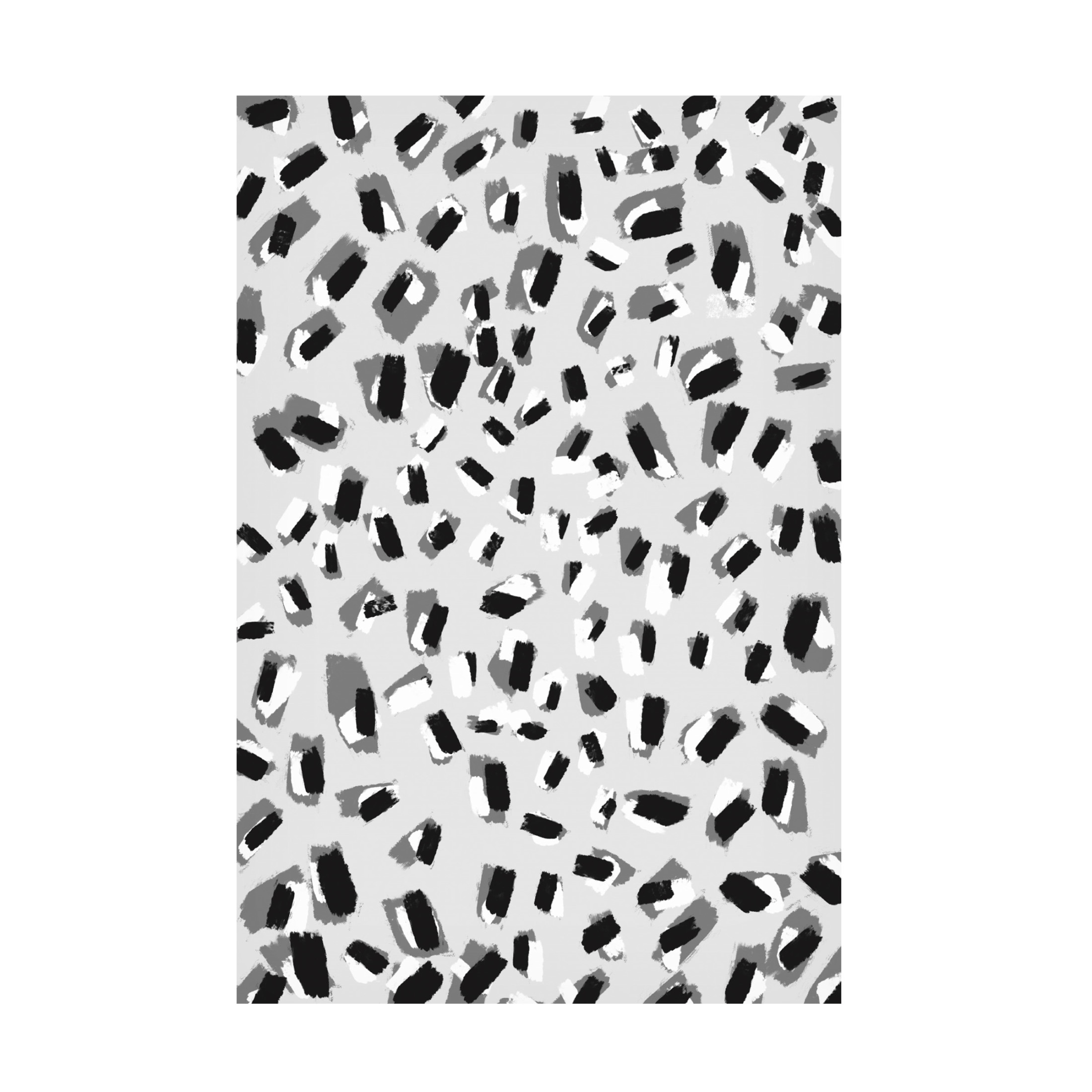 Canvas Wall Art - Treechild 'Black And White Little Strokes' Wall Art for Living Room, Bedroom, or Office D?cor by Trademark Fine Art - 12 x 19 Inches