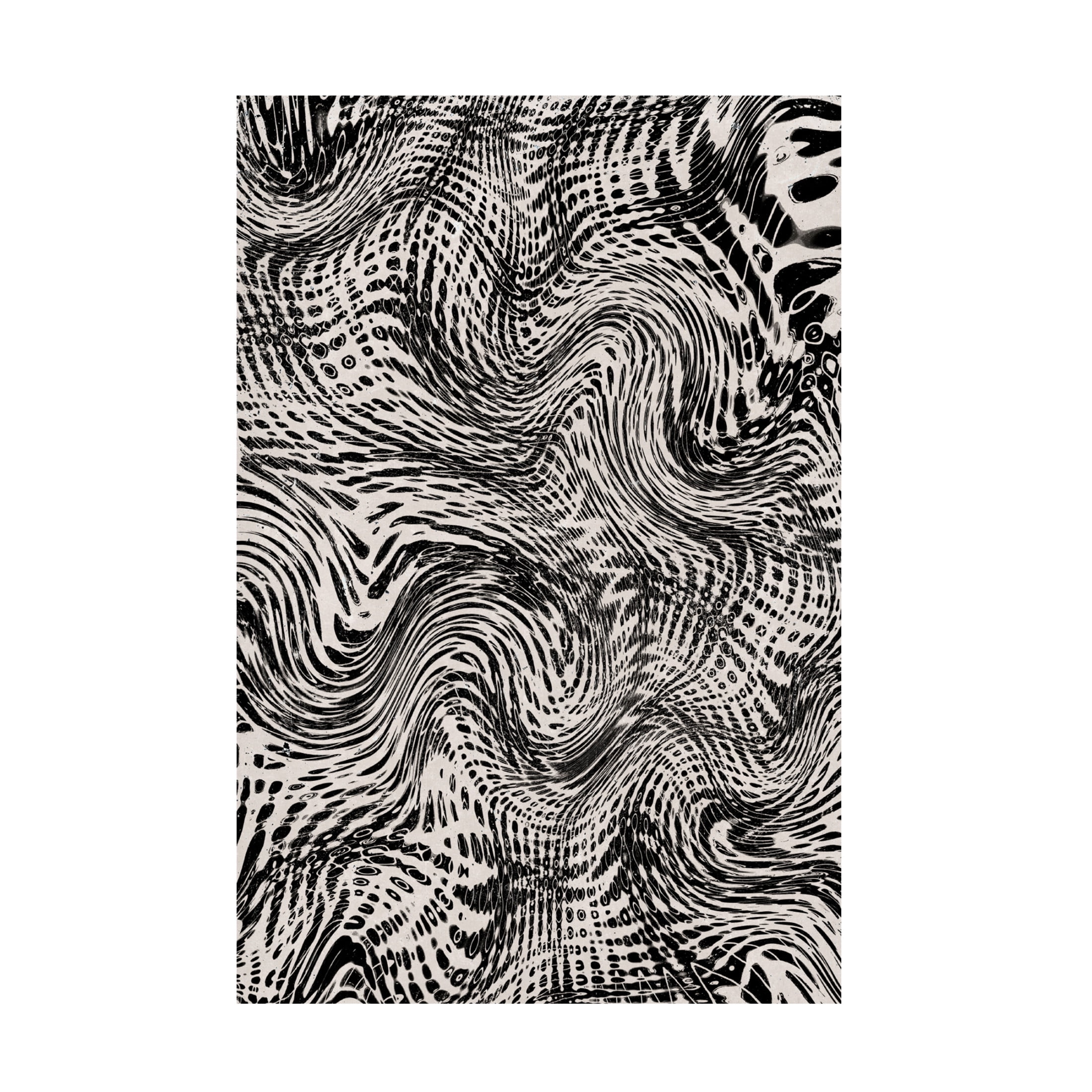 Canvas Wall Art - Treechild 'Black And White Net Pattern' Wall Art for Living Room, Bedroom, or Office D?cor by Trademark Fine Art - 12 x 19 Inches