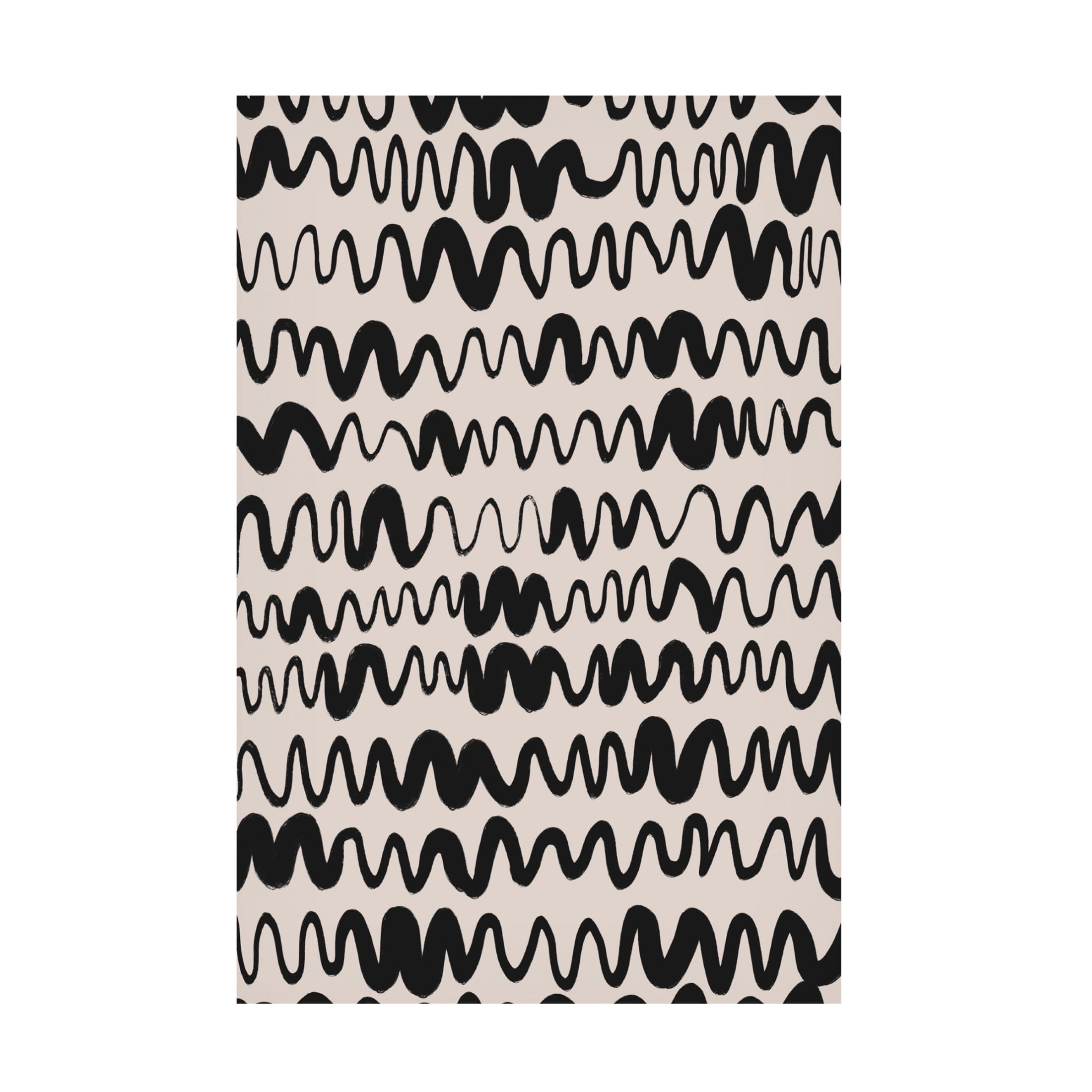 Canvas Wall Art - Treechild 'Black Waves Pattern' Wall Art for Living Room, Bedroom, or Office D?cor by Trademark Fine Art - 22 x 32 Inches