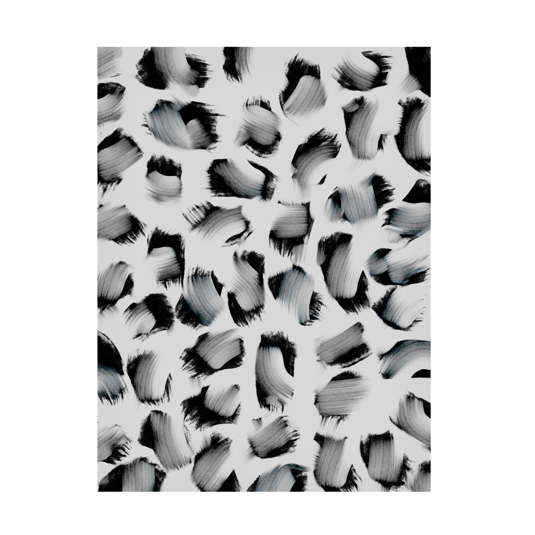 Canvas Wall Art - Treechild 'Black and White Strokes' Wall Art for Living Room, Bedroom, or Office D?cor by Trademark Fine Art - 18 x 24 Inches