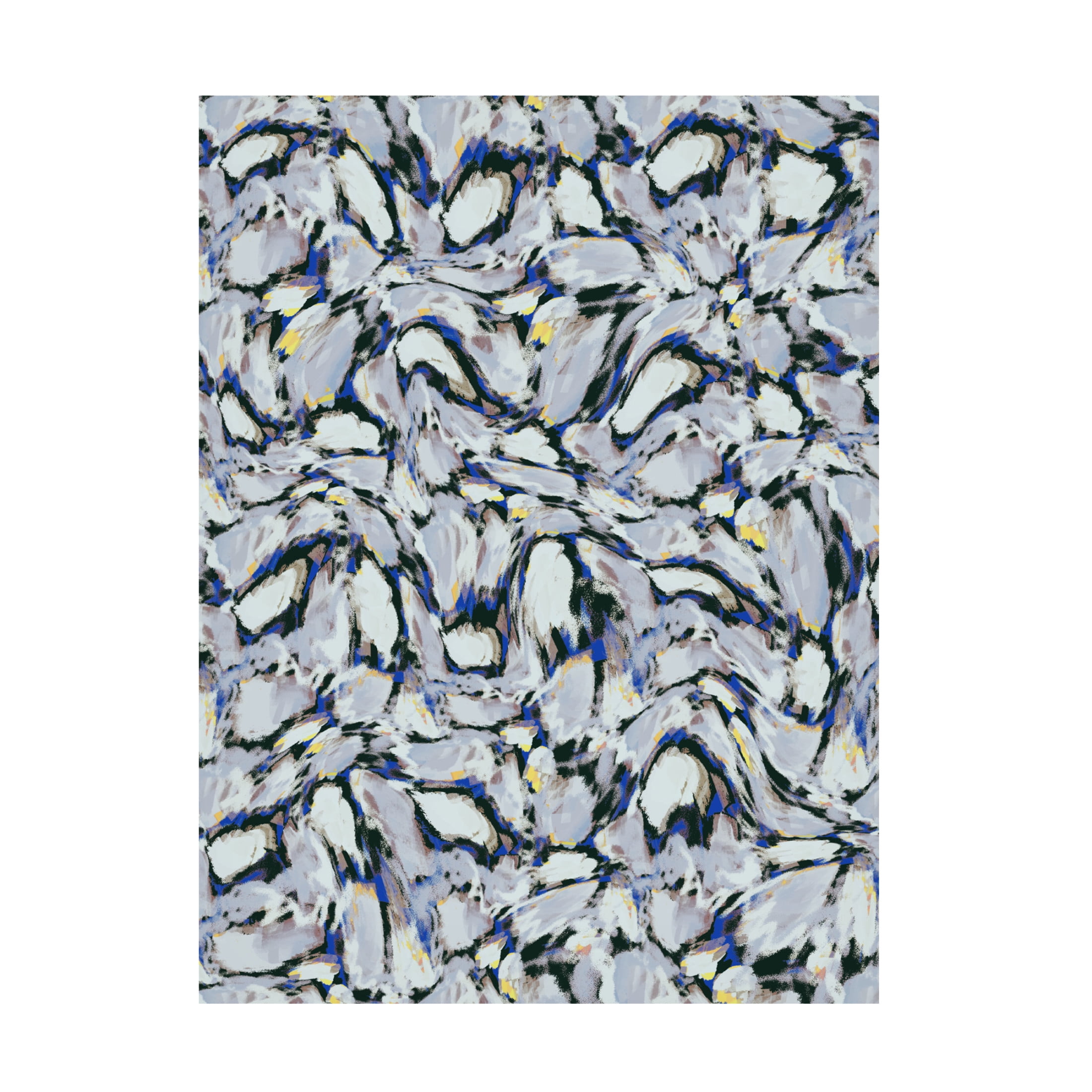 Canvas Wall Art - Treechild 'Blue Ice Flowers Pattern' Wall Art for Living Room, Bedroom, or Office D?cor by Trademark Fine Art - 14 x 19 Inches