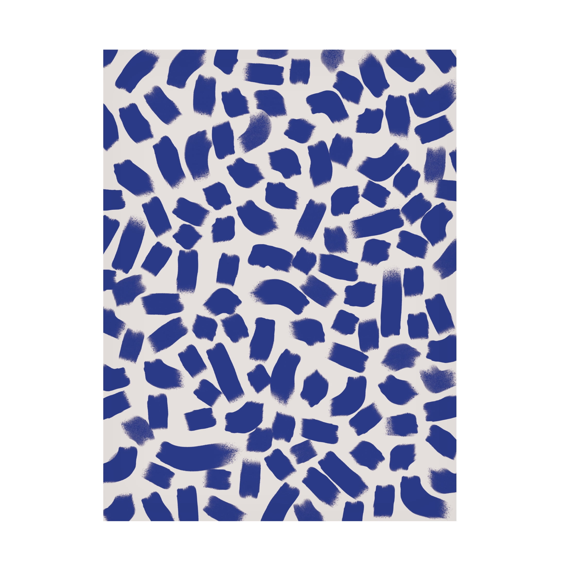 Canvas Wall Art - Treechild 'Blue Strokes Pattern' Wall Art for Living Room, Bedroom, or Office D?cor by Trademark Fine Art - 35 x 47 Inches