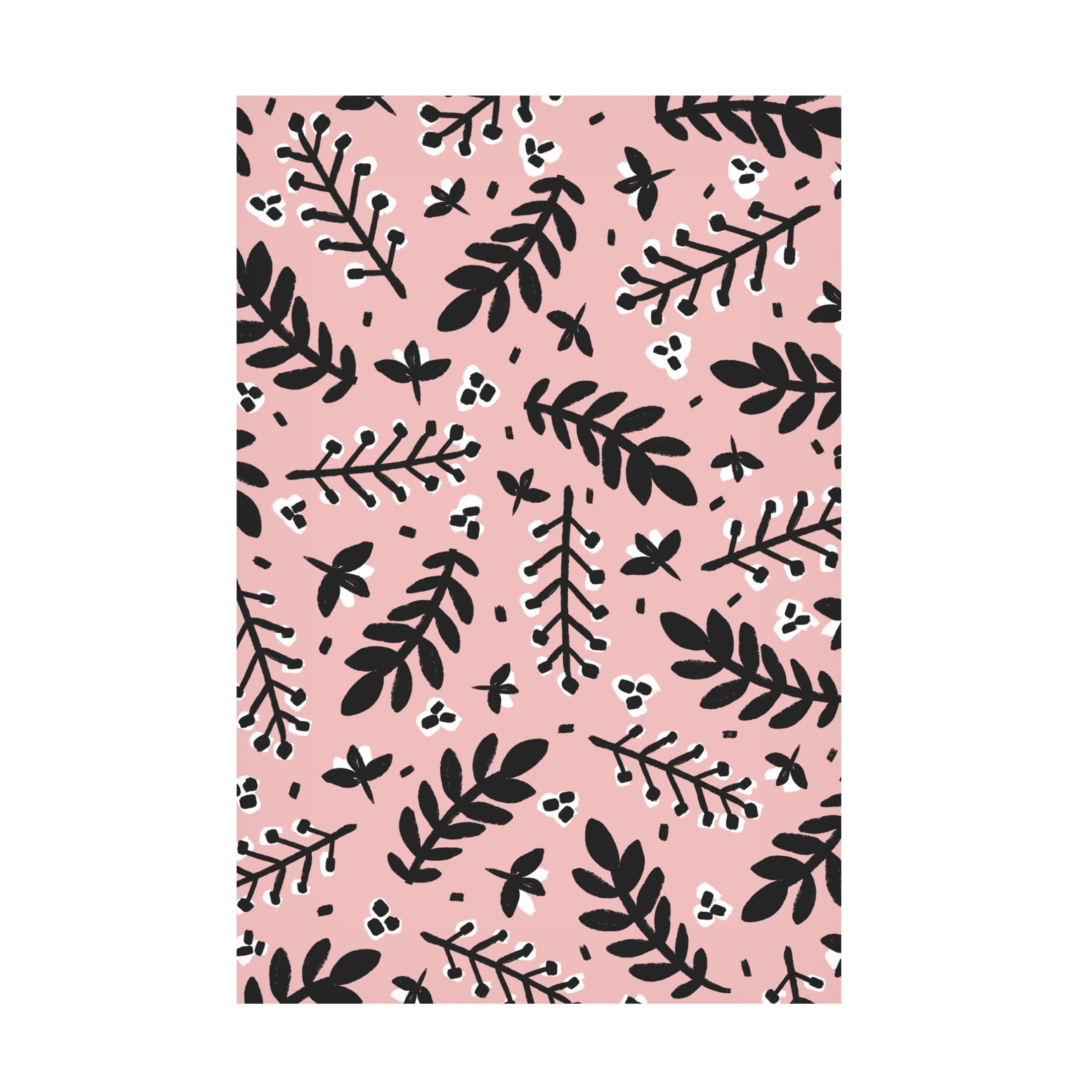 Canvas Wall Art - Treechild 'Branches And Berries (Pink)' Wall Art for Living Room, Bedroom, or Office D?cor by Trademark Fine Art - 30 x 47 Inches