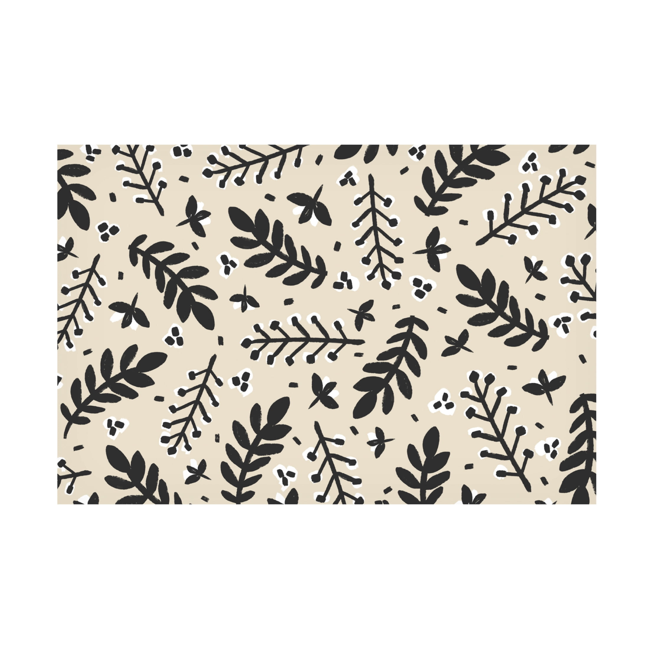 Canvas Wall Art - Treechild 'Branches on Beige Background Square' Wall Art for Living Room, Bedroom, or Office D?cor by Trademark Fine Art - 24 x 16 Inches