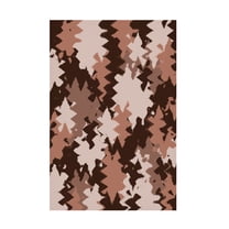 Canvas Wall Art - Treechild 'Brown Beige Zig Zag Pattern' Wall Art for Living Room, Bedroom, or Office D?cor by Trademark Fine Art - 12 x 19 Inches