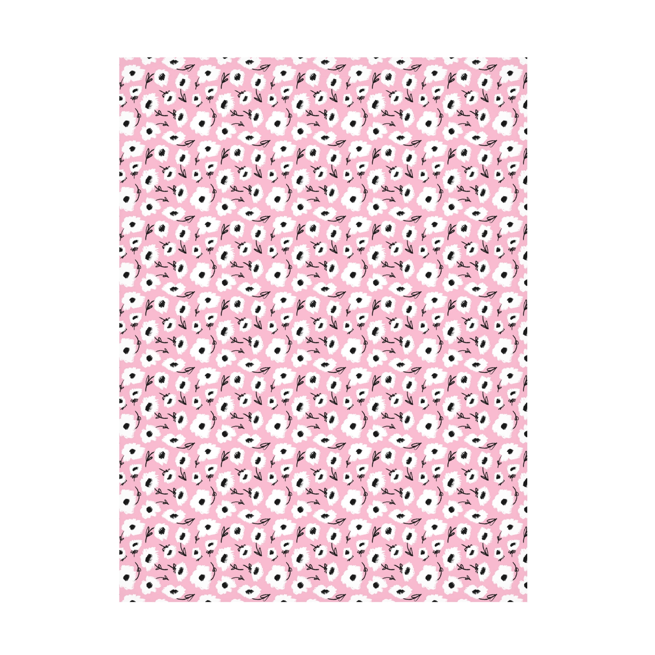 Canvas Wall Art - Treechild 'Cute Flowers On Pink' Wall Art for Living Room, Bedroom, or Office D?cor by Trademark Fine Art - 18 x 24 Inches