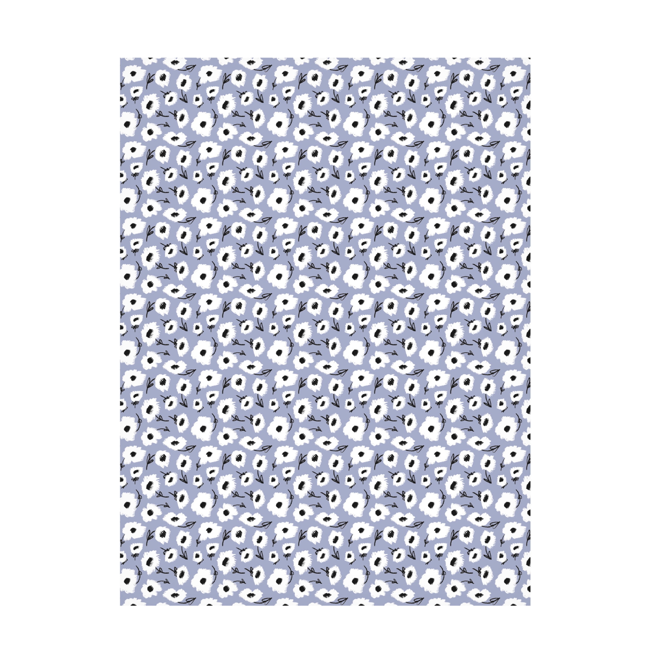Canvas Wall Art - Treechild 'Cute Flowers on Purple Background' Wall Art for Living Room, Bedroom, or Office D?cor by Trademark Fine Art - 14 x 19 Inches