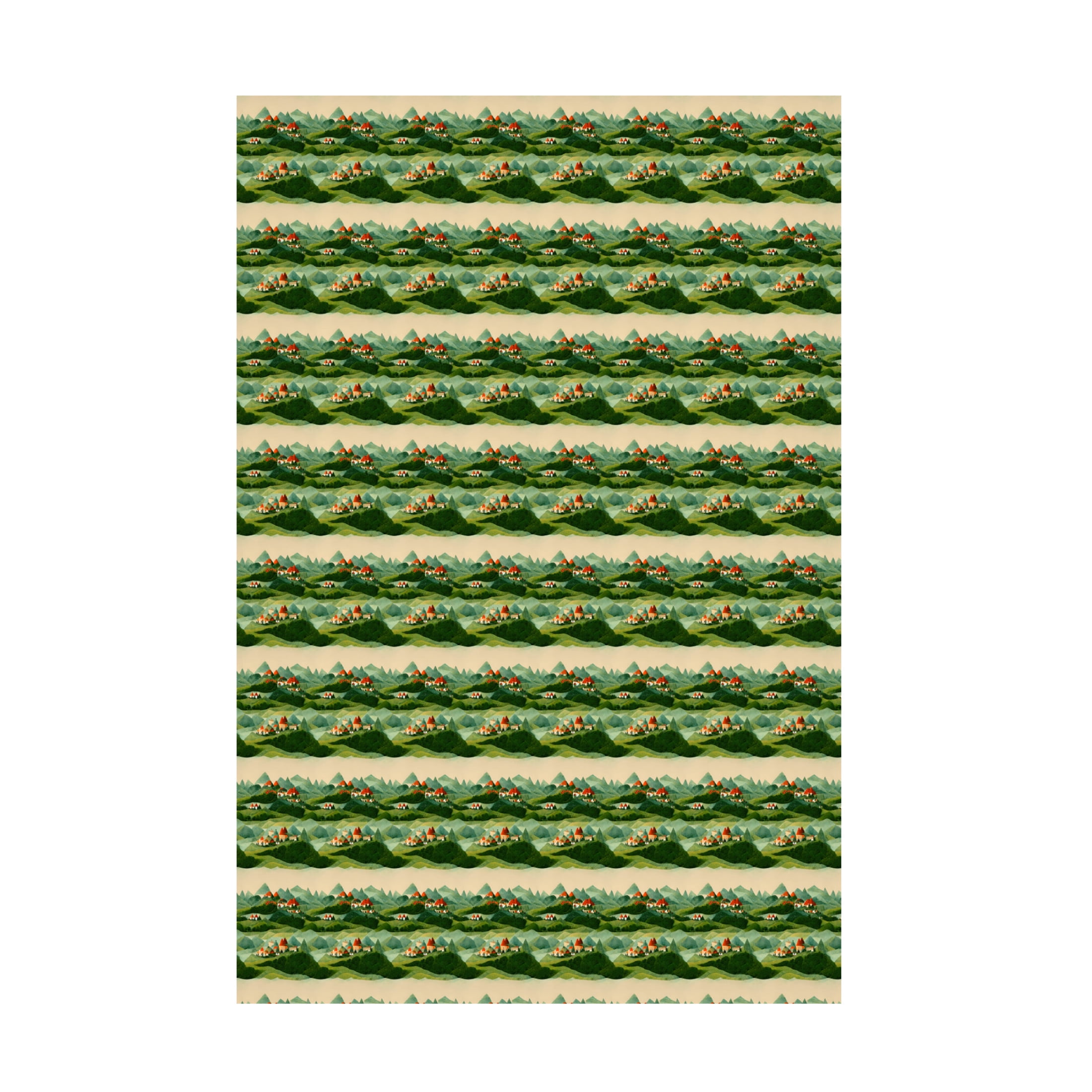 Canvas Wall Art - Treechild 'Cute Village Pattern' Wall Art for Living Room, Bedroom, or Office D?cor by Trademark Fine Art - 16 x 24 Inches