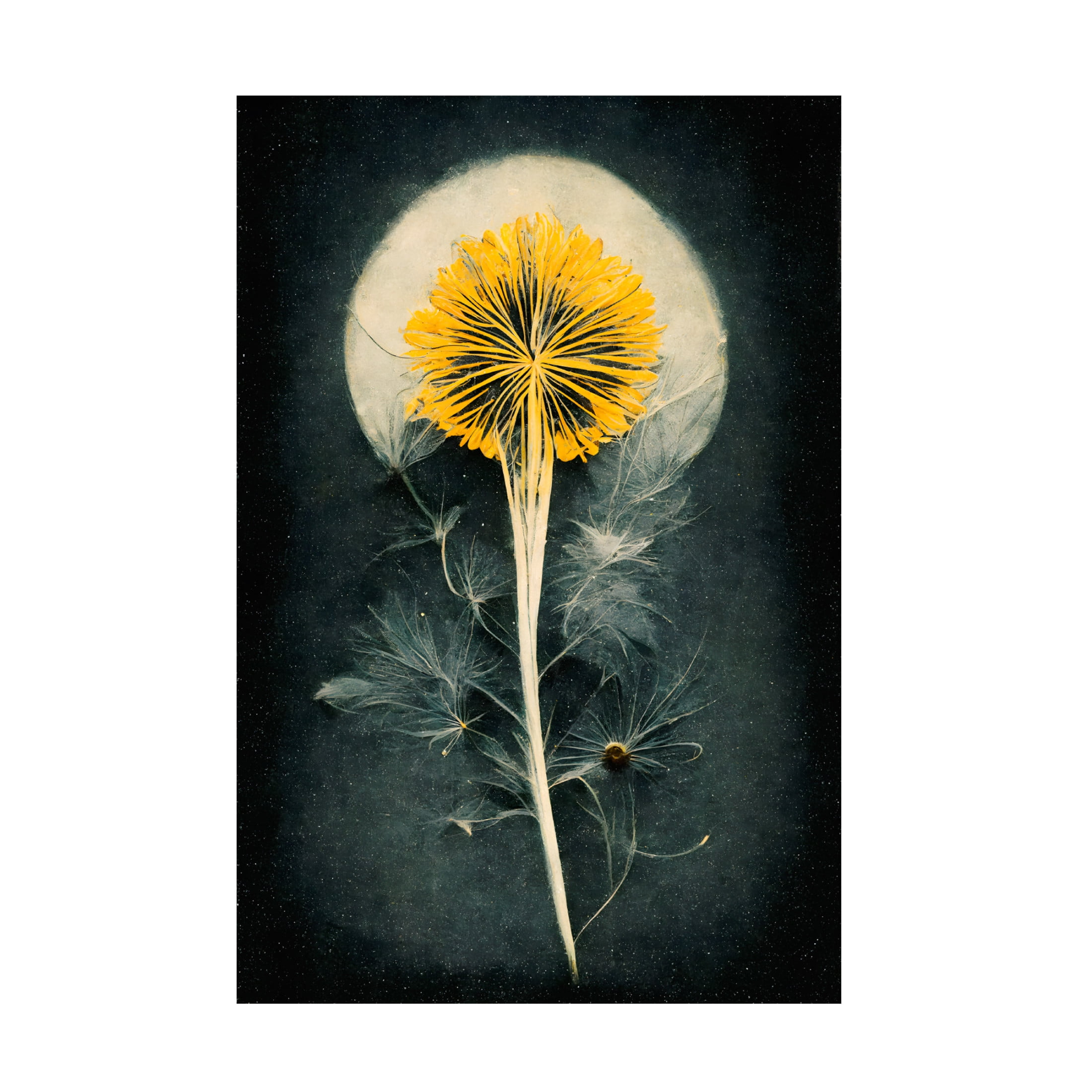 Canvas Wall Art - Treechild 'Dandelion' Wall Art for Living Room, Bedroom, or Office D?cor by Trademark Fine Art - 12 x 19 Inches